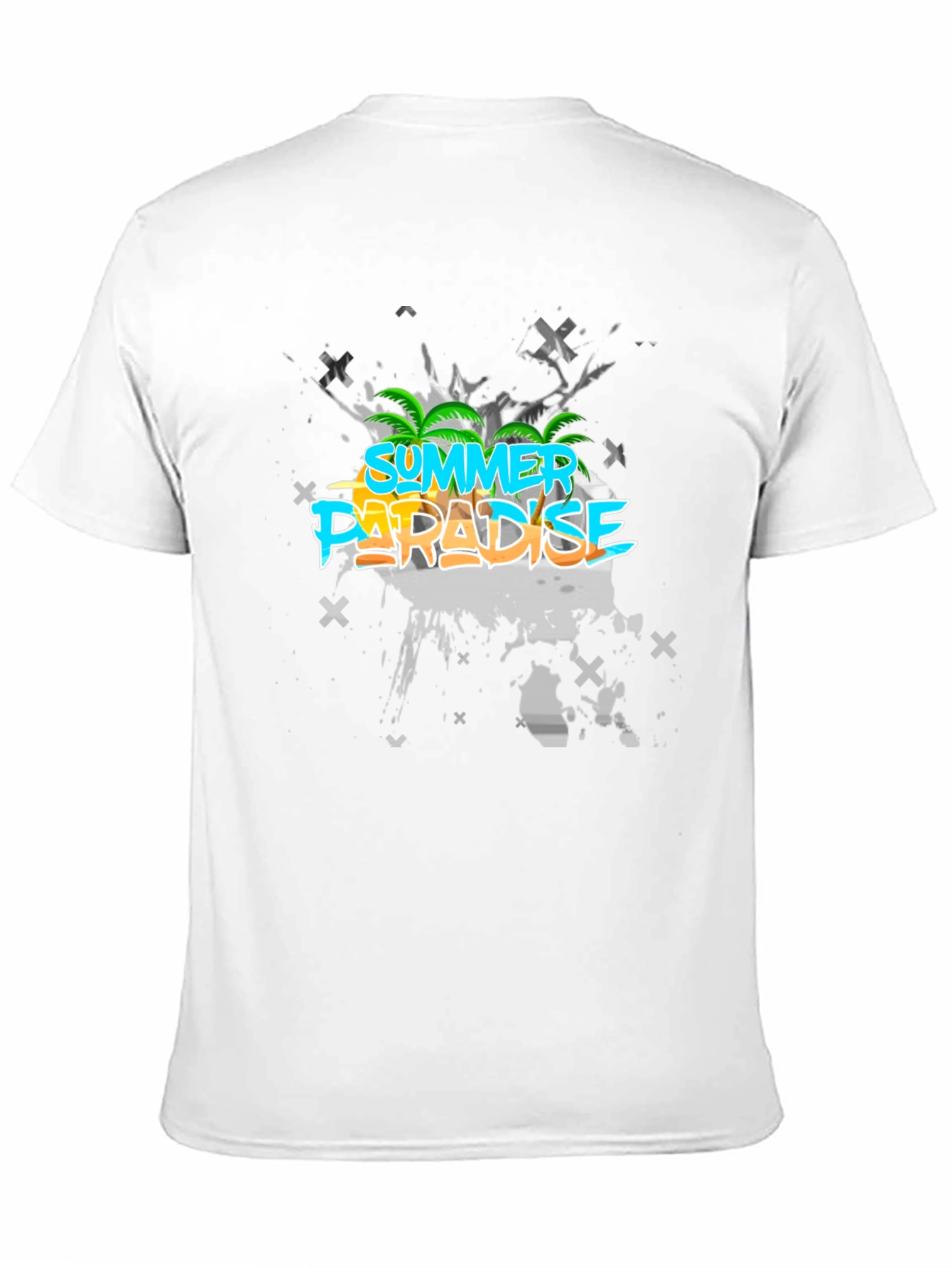 Black Summer Paradise Graphic T-Shirt view 11