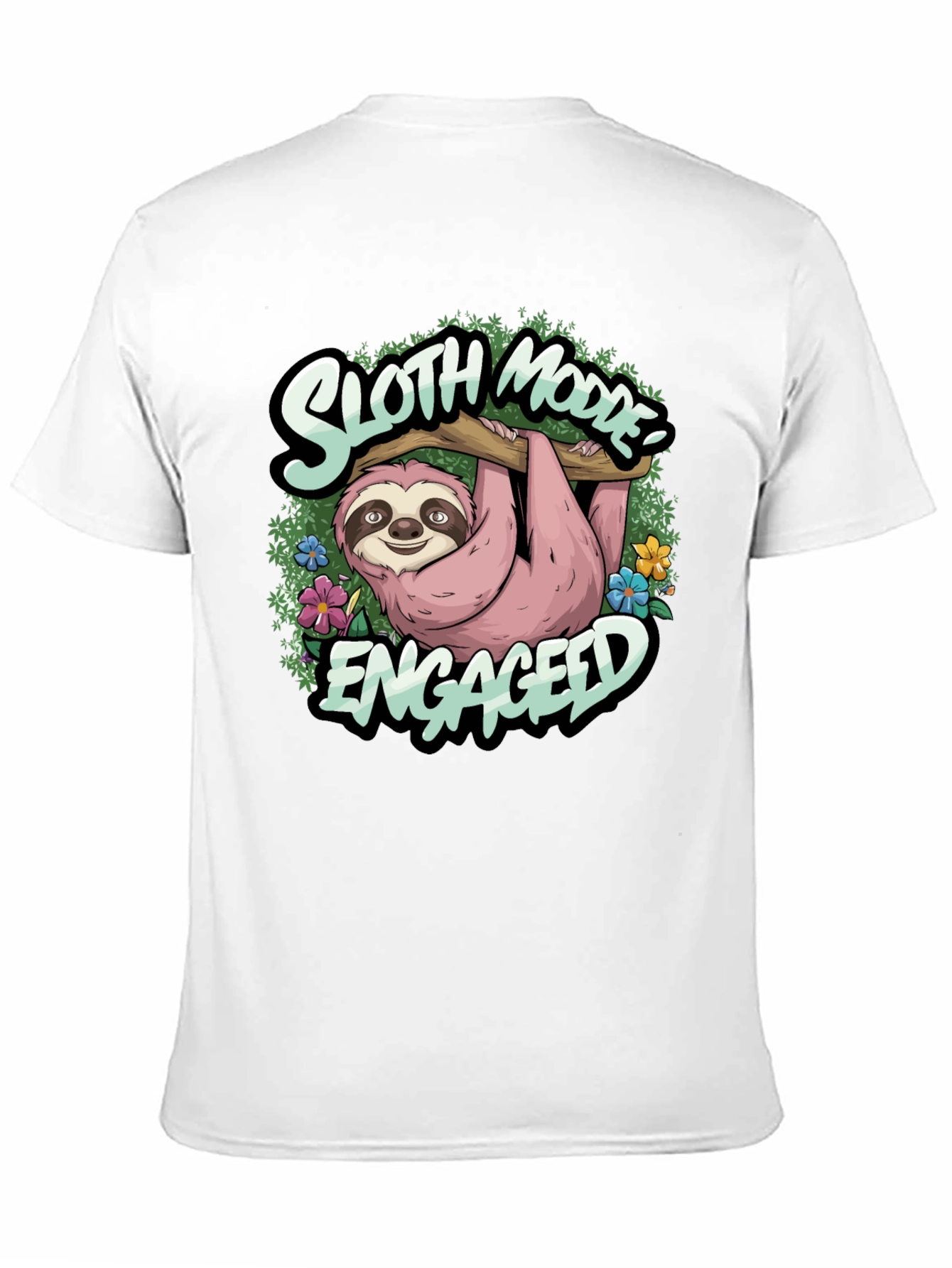 Black Sloth Mode Engaged Tee - Relaxed Casual Wear view 11