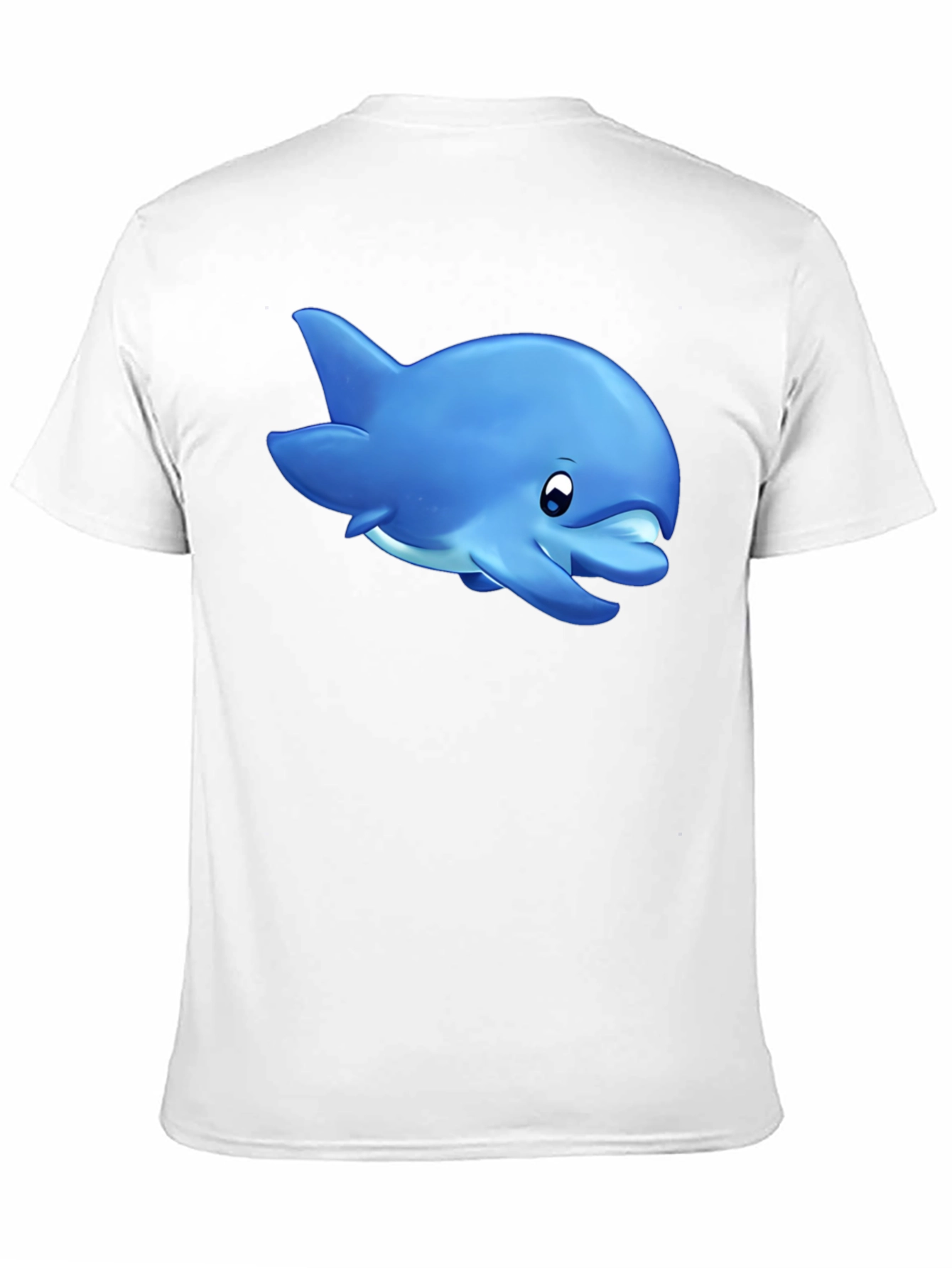 Cute Dolphin Graphic Tee - Black - 11