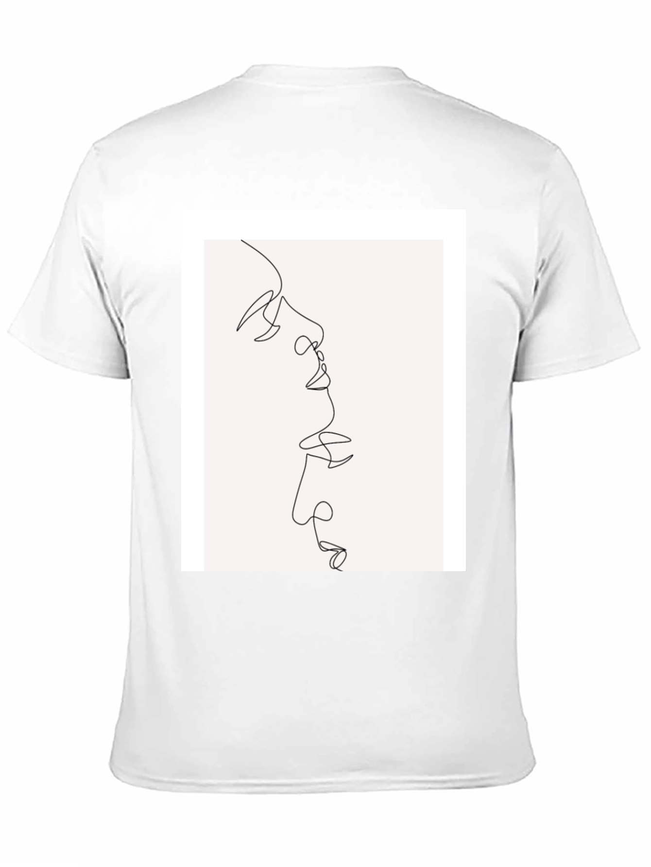 Black Abstract Line Art Graphic Tee view 11