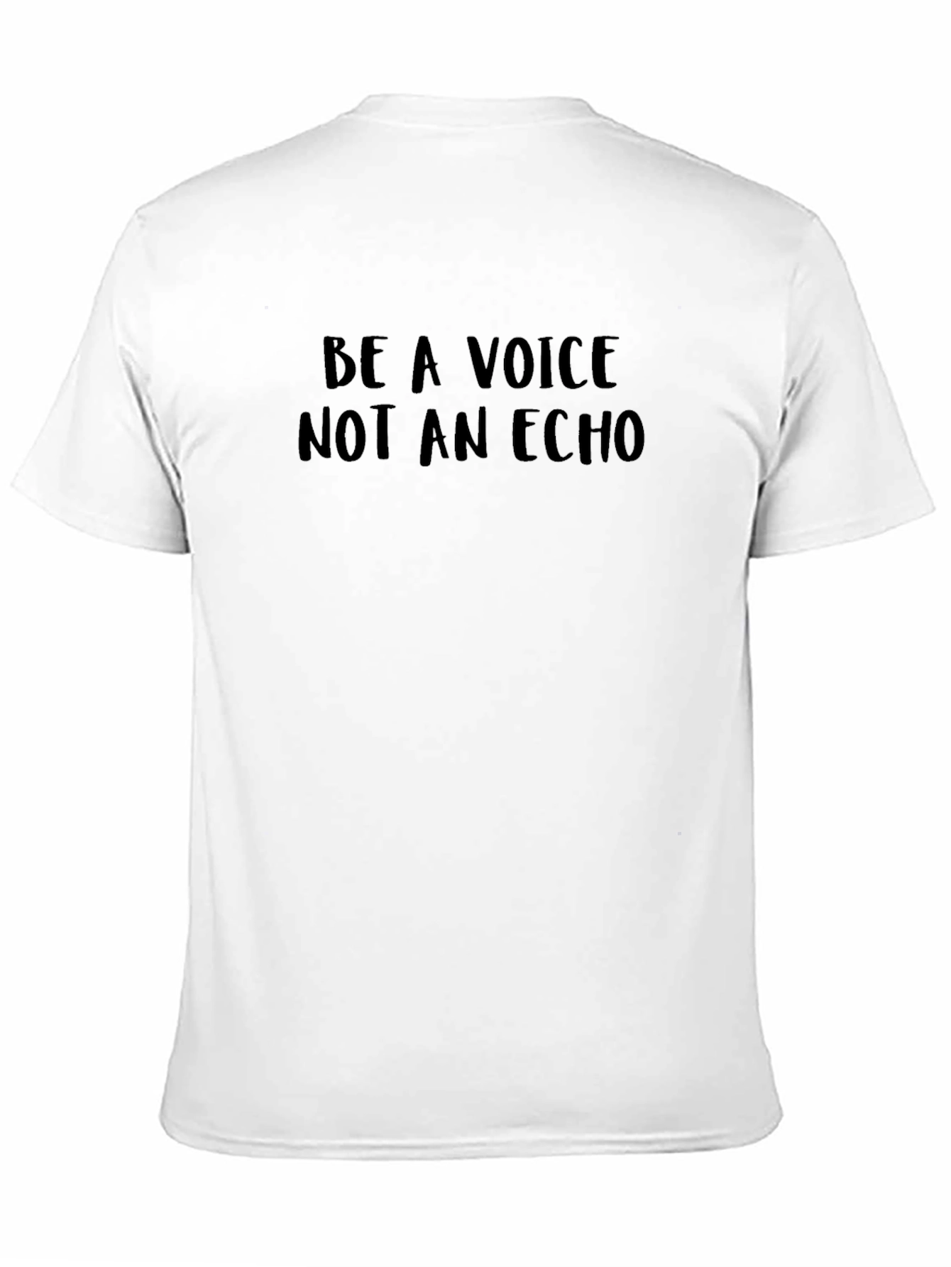 Black Be A Voice Tee - Motivational Black T-Shirt view 11