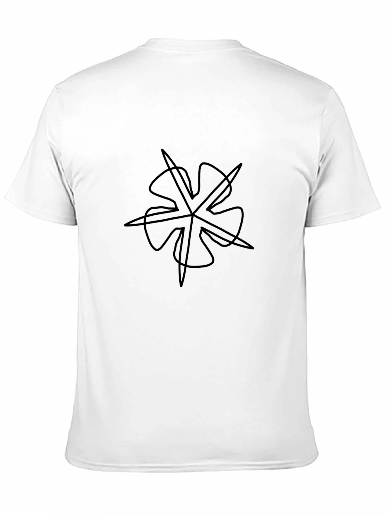 Black Abstract Starburst Graphic Black T-Shirt view 11