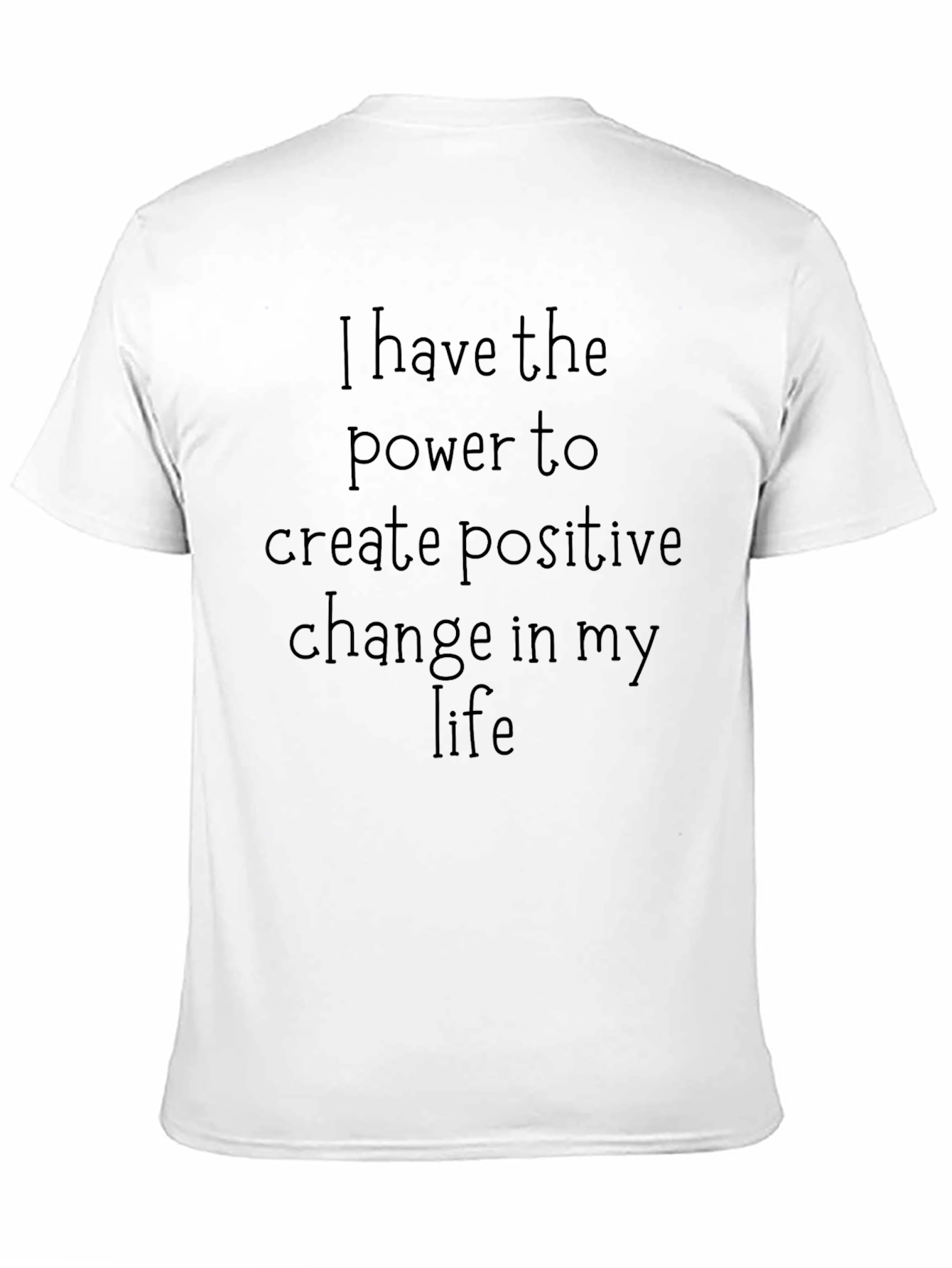 Black Inspirational Message Tee - Positive Change T-Shirt view 11