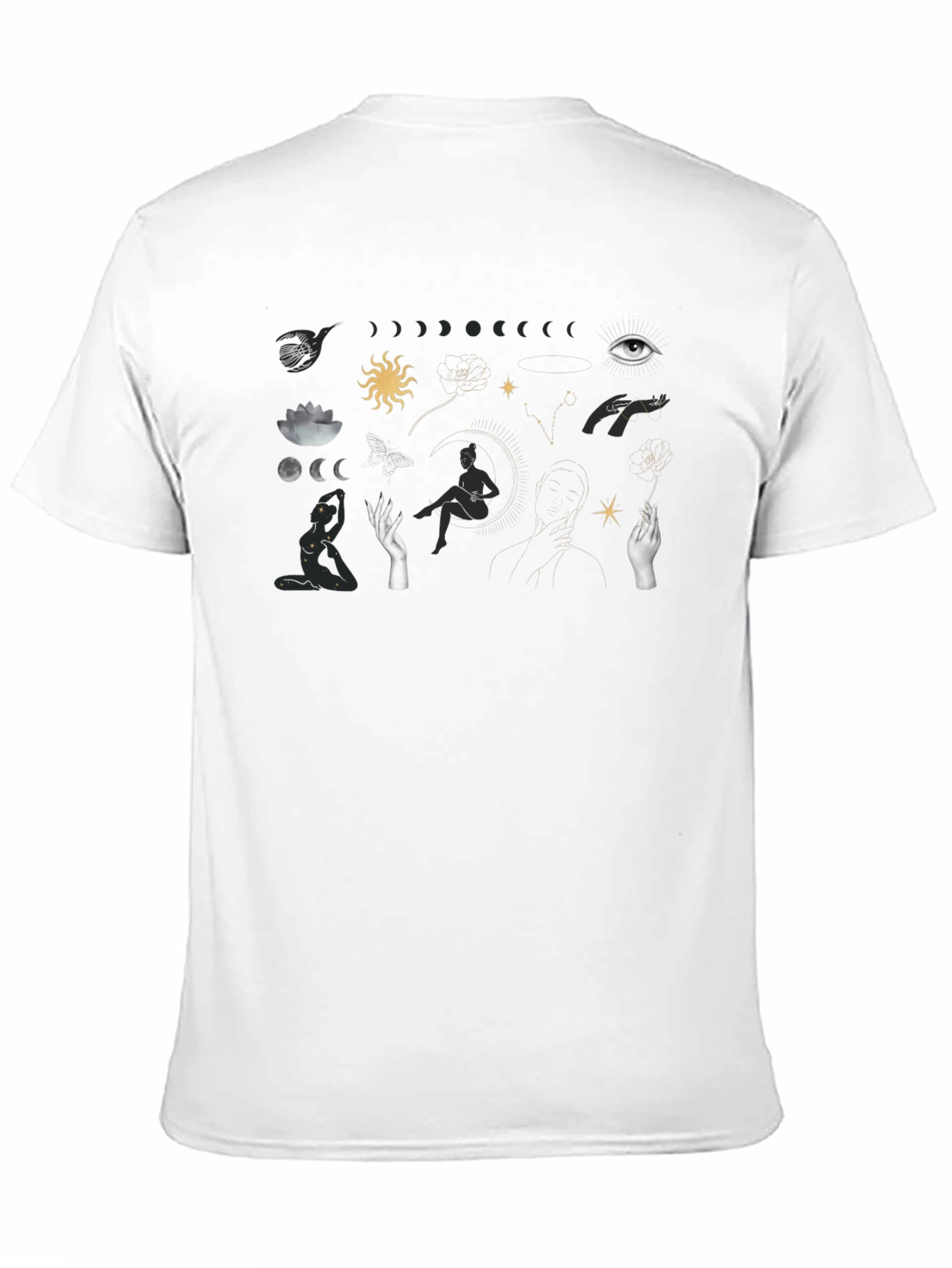 Black Celestial Graphic Tee - Stylish Unisex Cotton Blend view 11