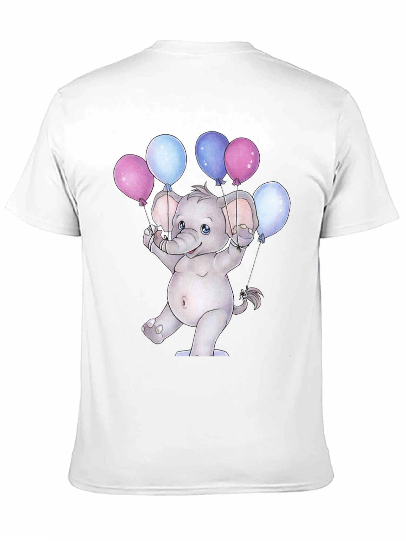 Black Elephant Balloons Graphic T-Shirt view 11