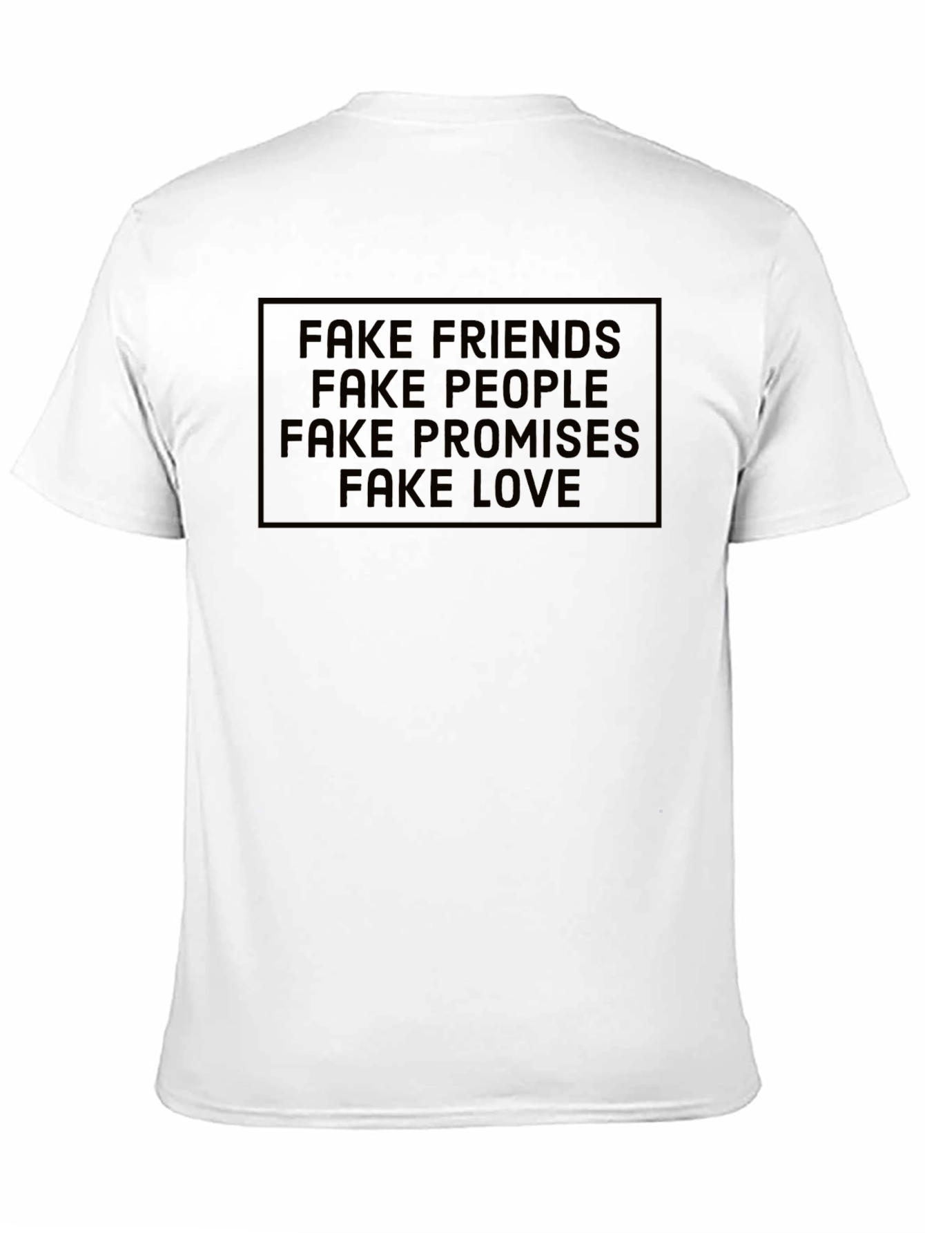 Black Fake Friends Graphic Print T-Shirt view 11