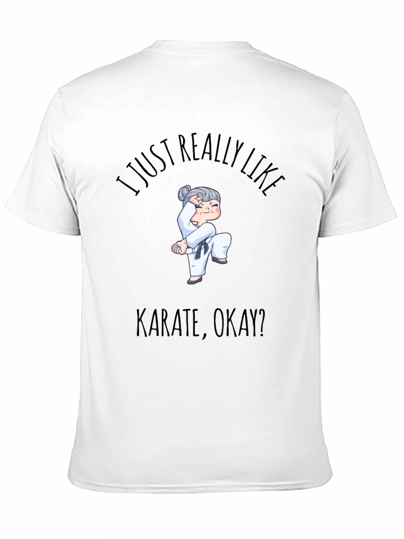 Black Karate Grandma Black T-Shirt view 11