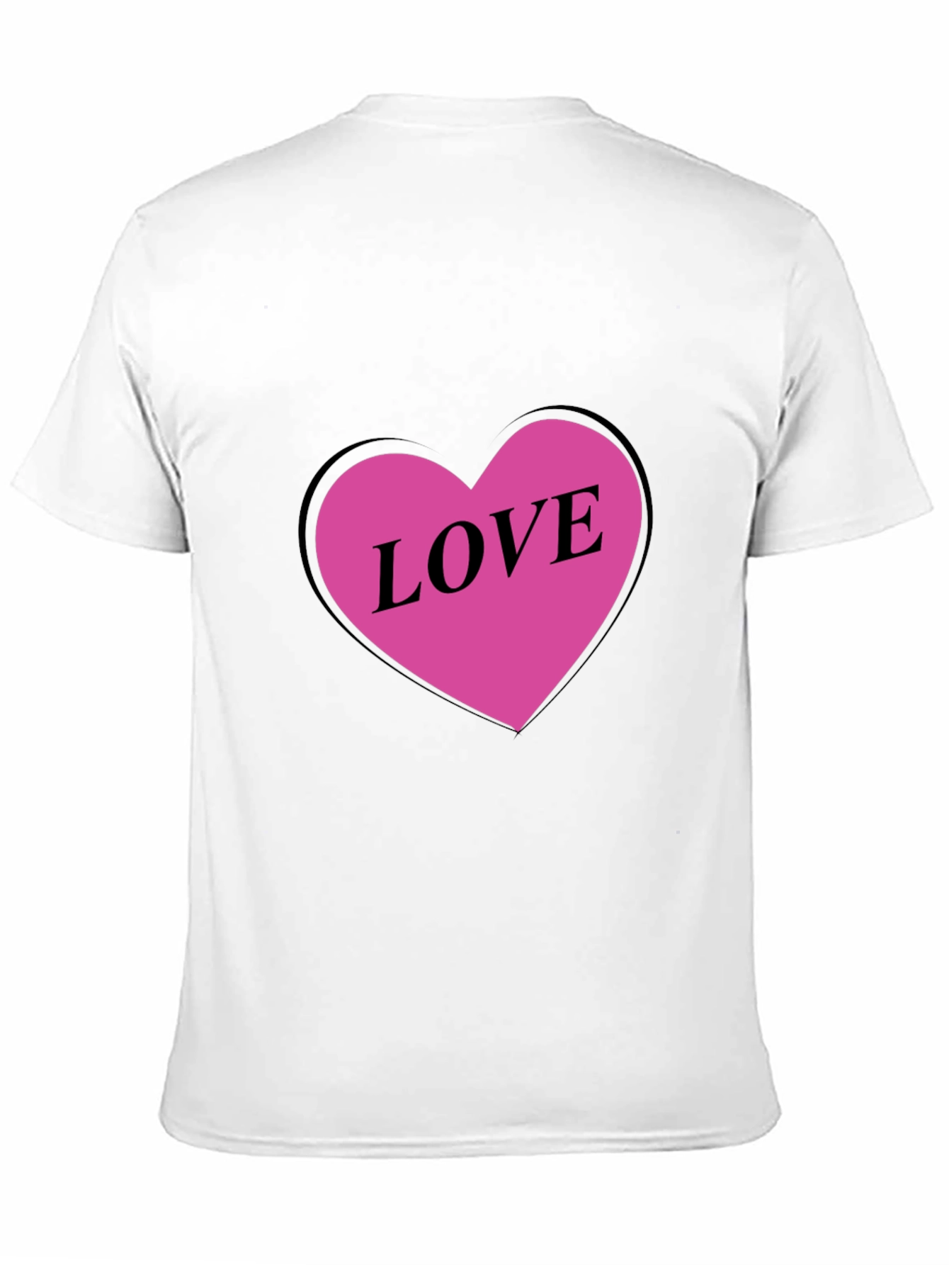 Black Love Heart Graphic Black T-Shirt view 11
