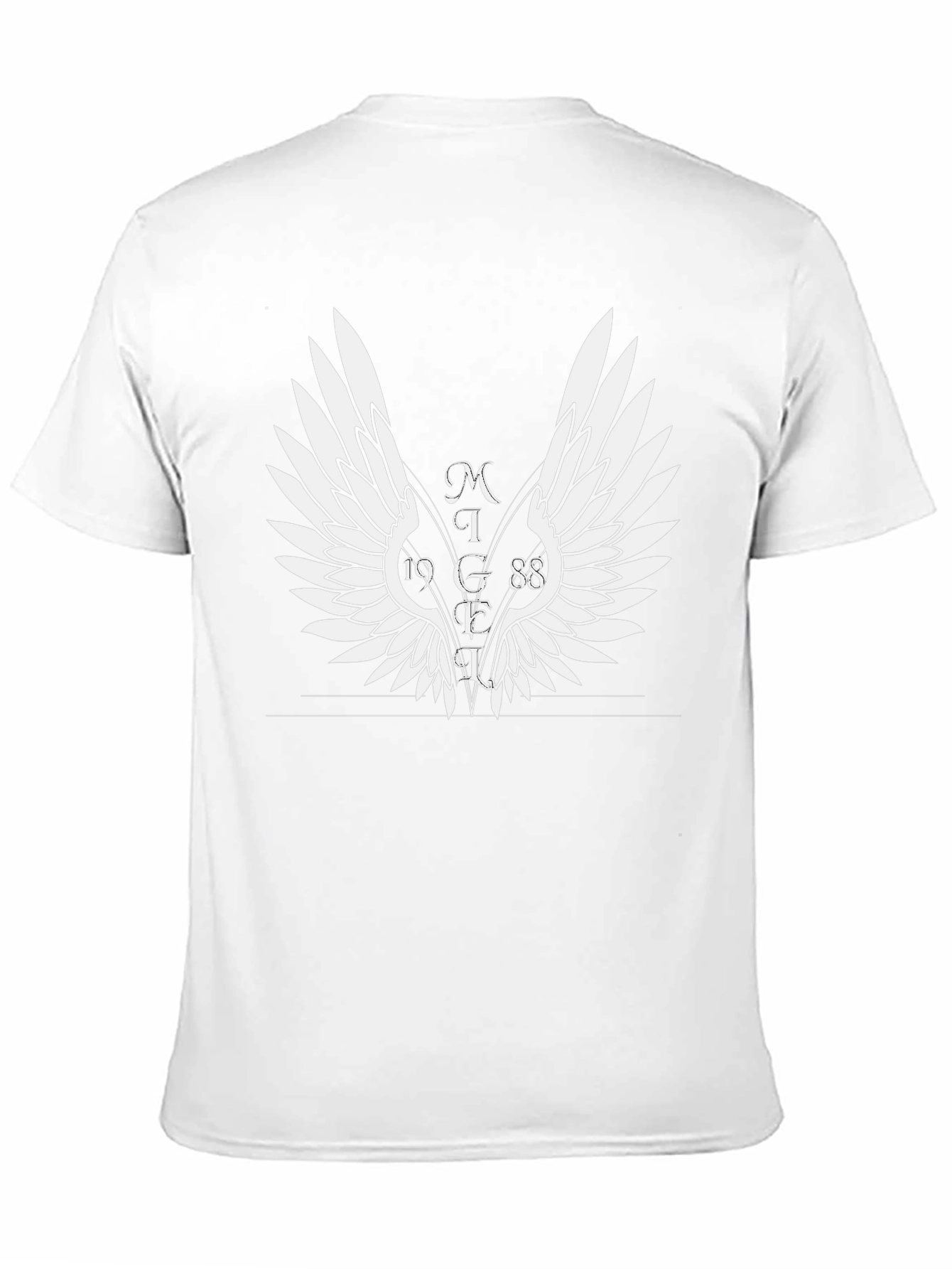 Black Winged Graphic T-Shirt - Black Cotton Tee view 11