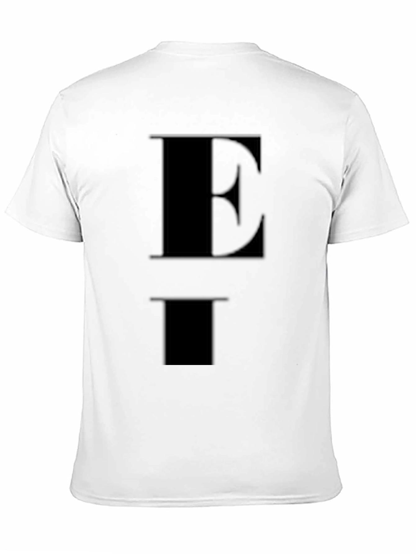 Black Bold "E" Graphic Black T-Shirt view 11