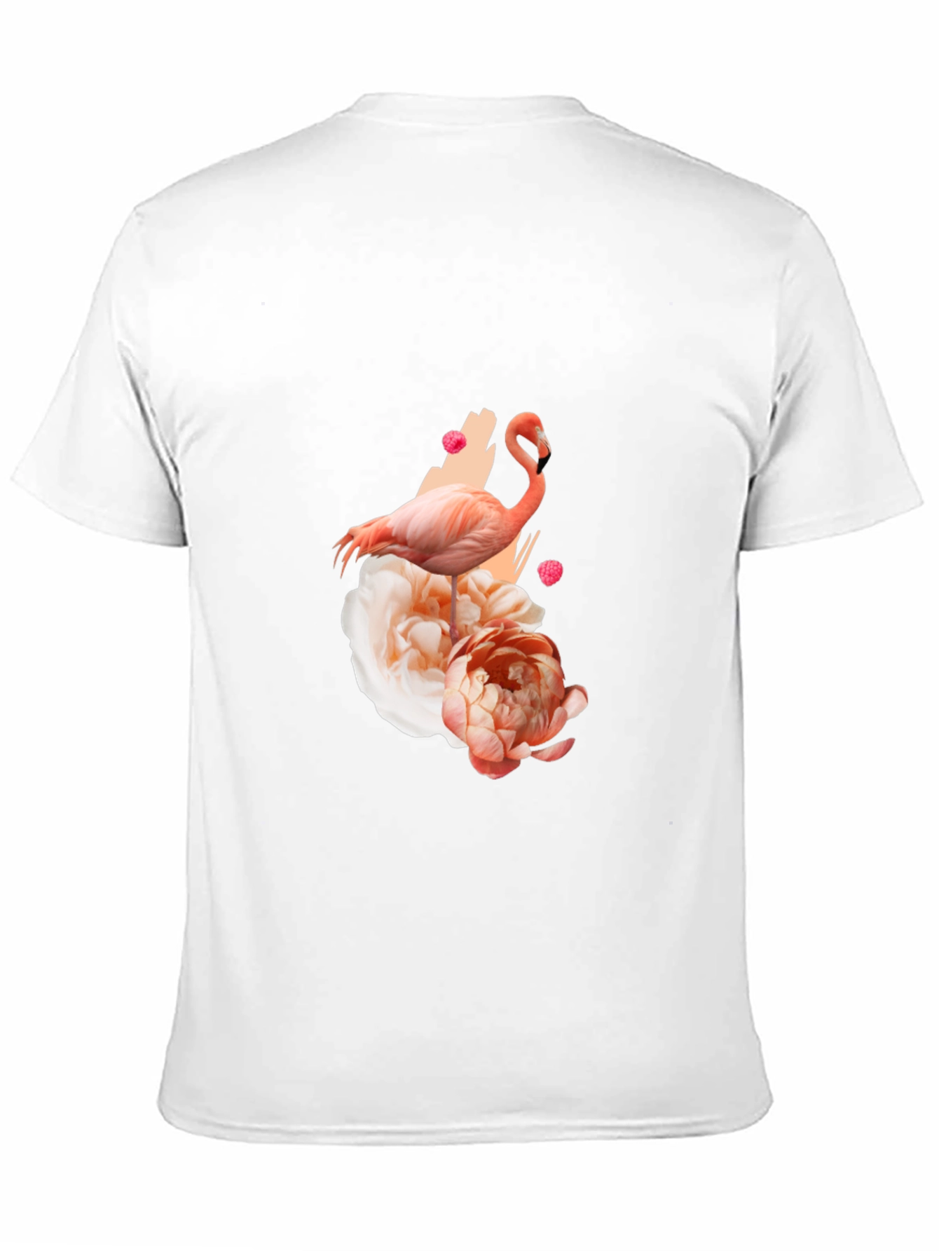 Black Flamingo Floral Graphic Tee - Black Cotton Blend Shirt view 11