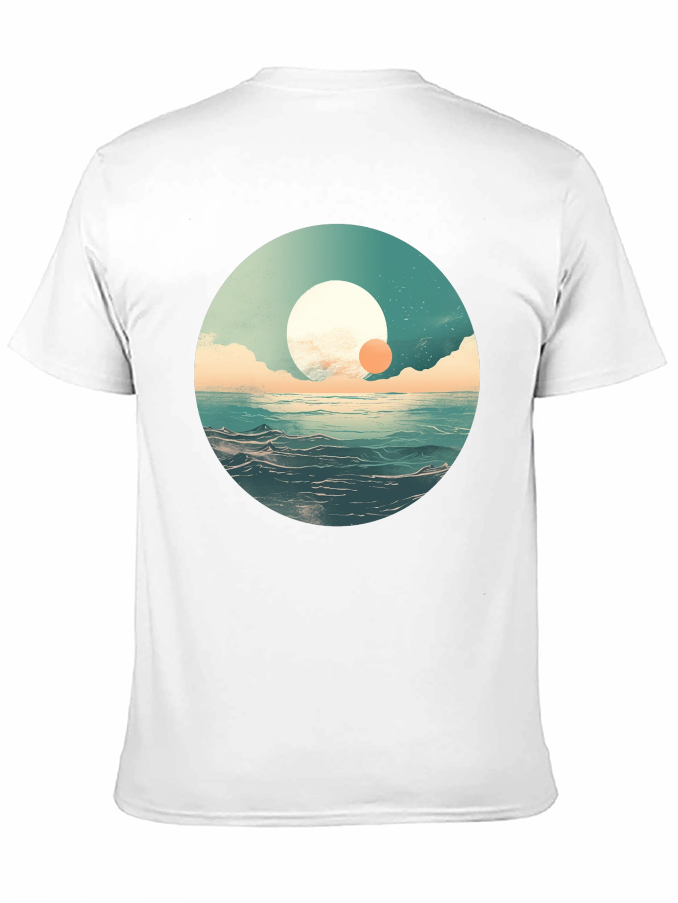 Black Ocean Sunrise Graphic Tee - Black Crew Neck view 11
