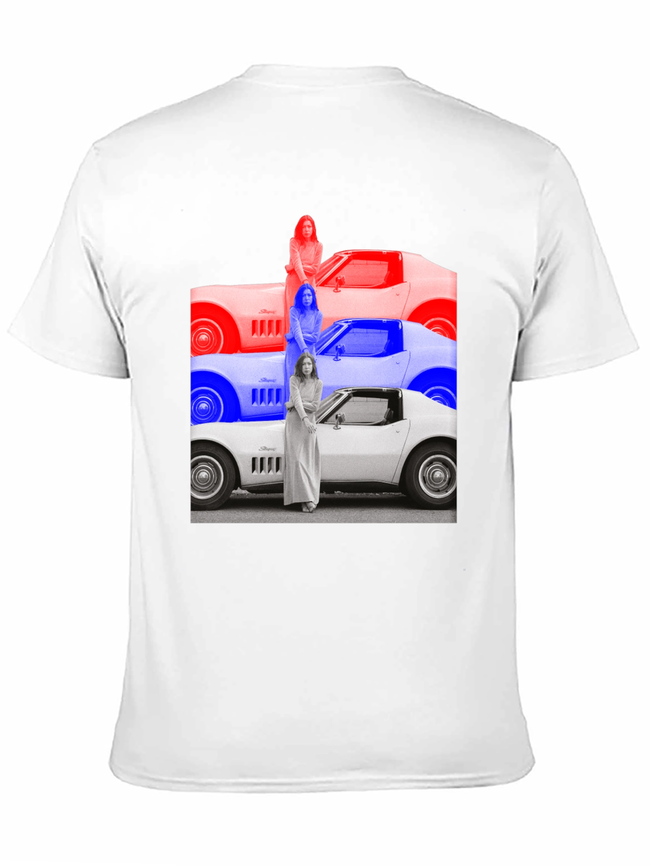 Black Vintage Vette T-Shirt - Retro Car Graphic Tee view 11