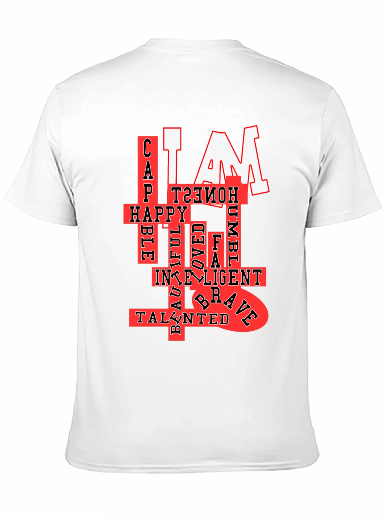 Black I AM T-Shirt: Confident, Happy & Talented  view 11