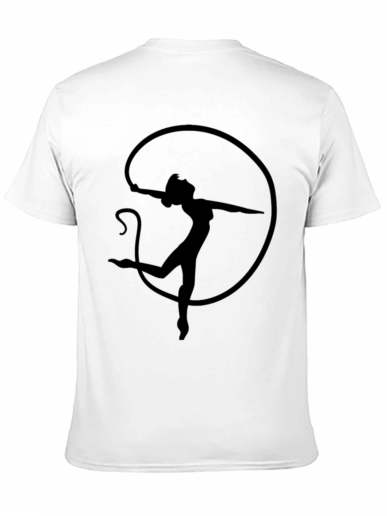 Black Silhouette Dancer Tee - Black Cotton Graphic T-Shirt view 11