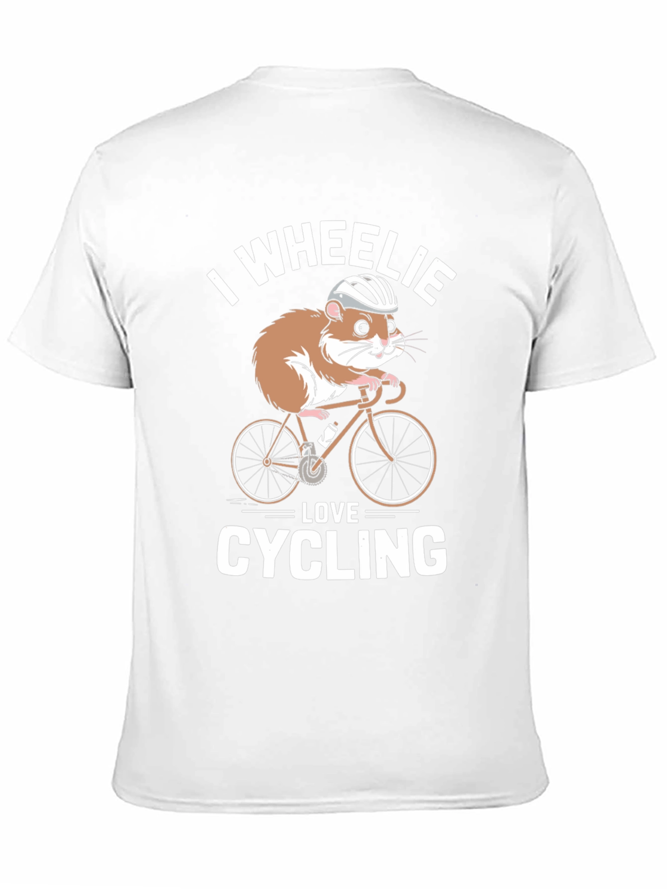 Black Hamster Cycling T-Shirt - "I Wheelie Love Cycling" view 11