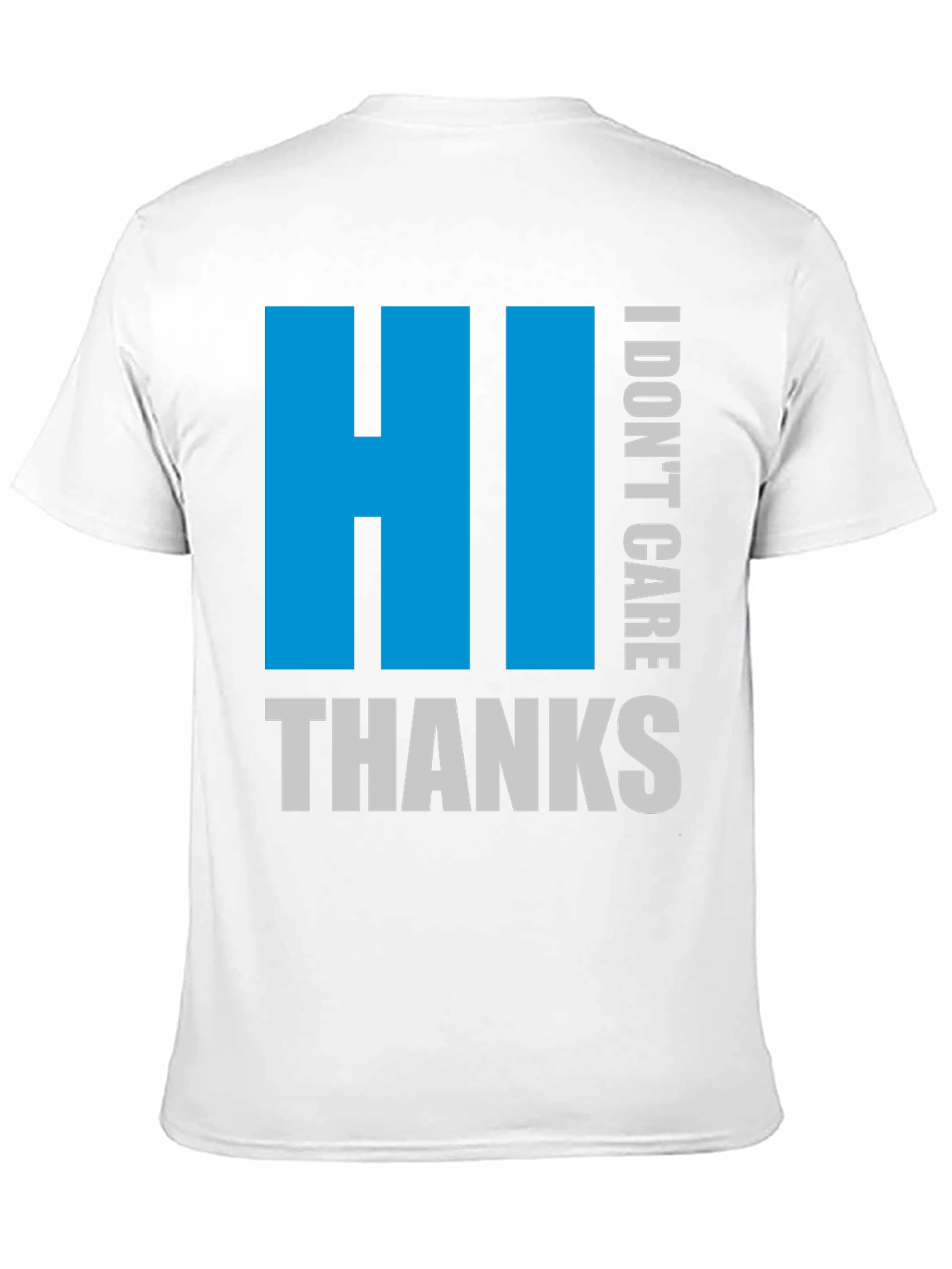 Black HI I DON'T CARE THANKS Black Tee view 11