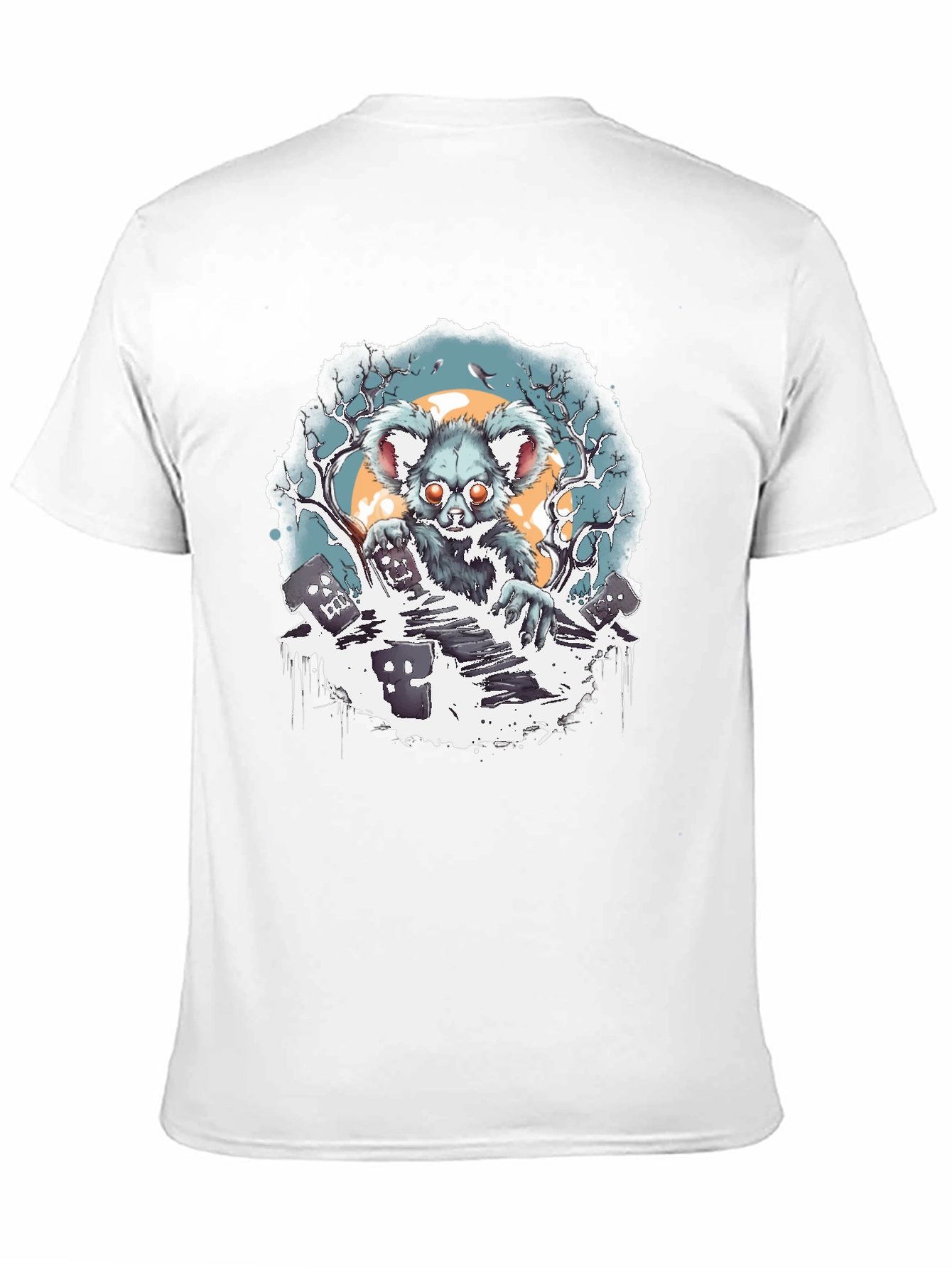 Black Zombie Koala Graphic Tee - Black Cotton Blend view 11