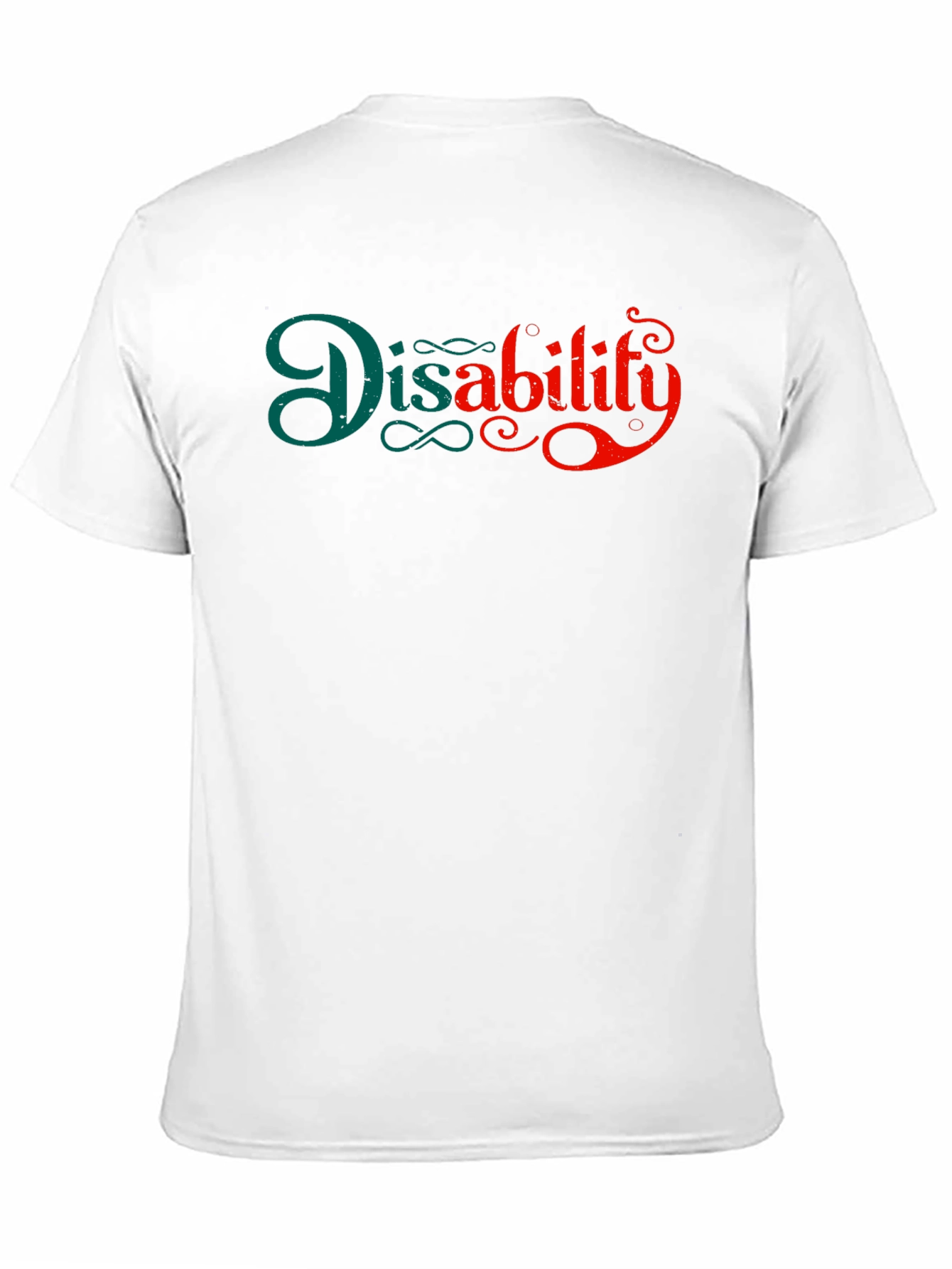 Black Disability Awareness Black T-Shirt view 11