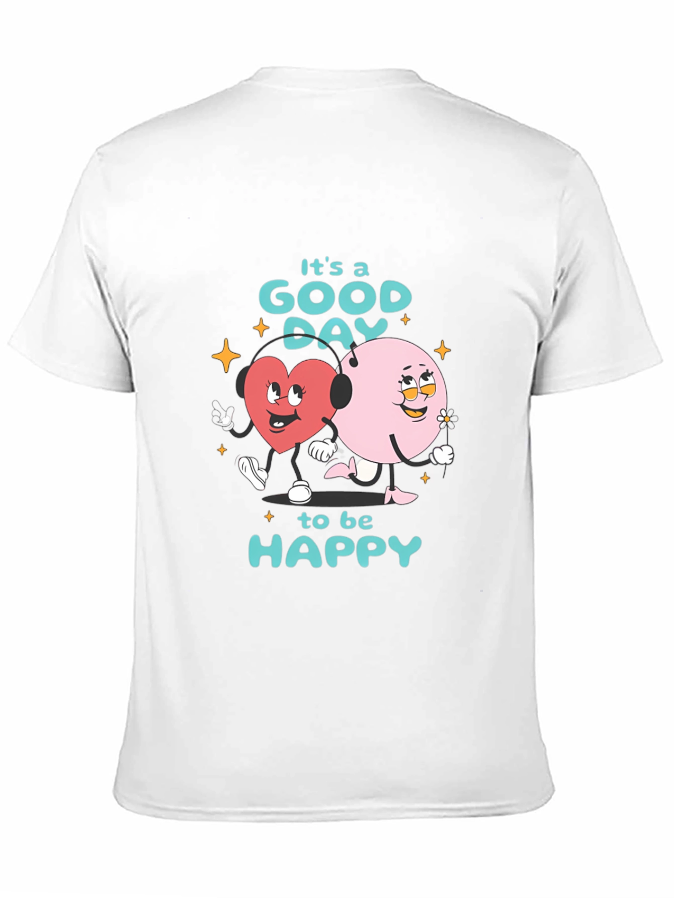 Black Good Day to be Happy Graphic T-Shirt view 11