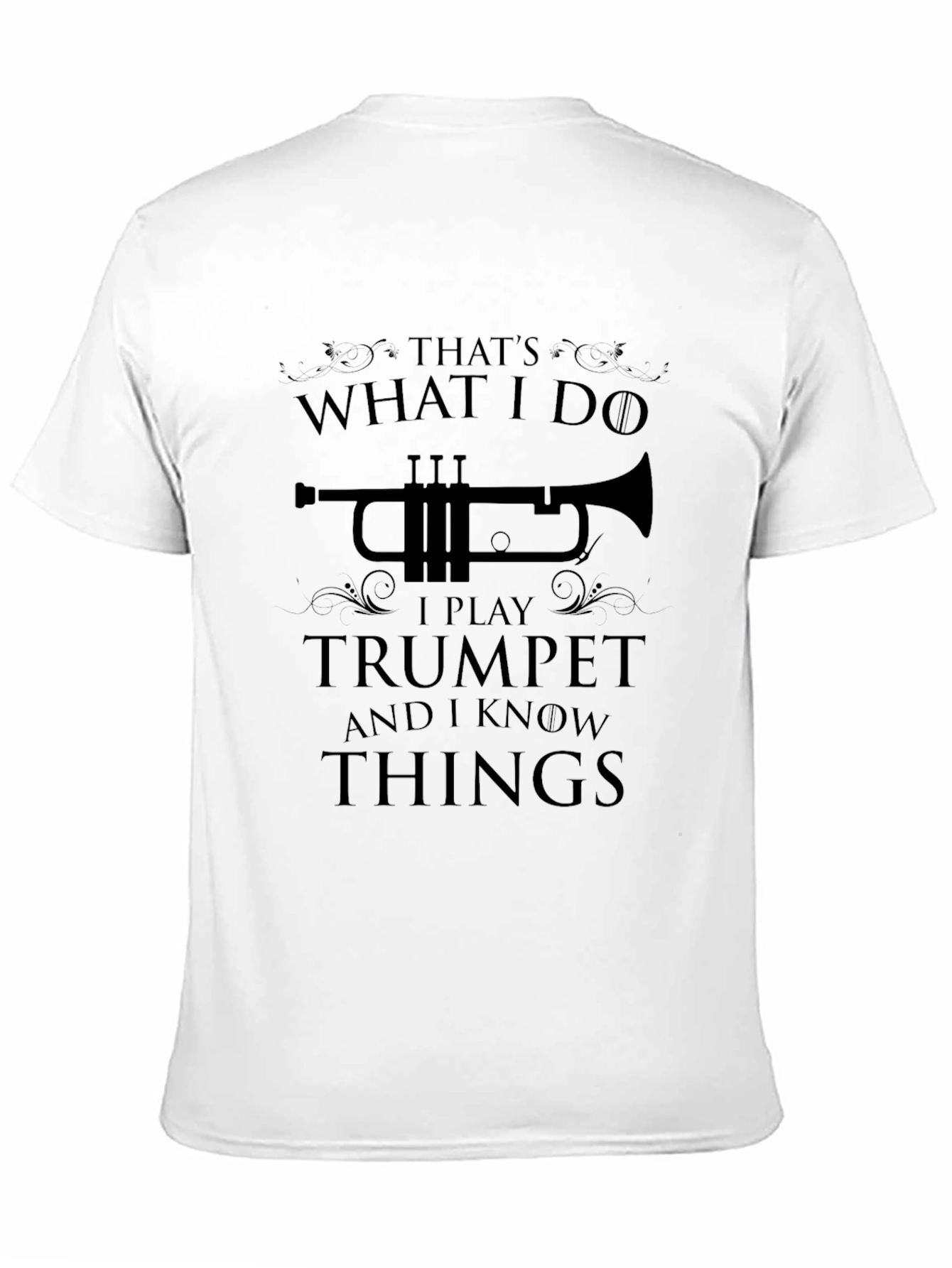 Black I Play Trumpet T-Shirt Funny Musician Gift view 11
