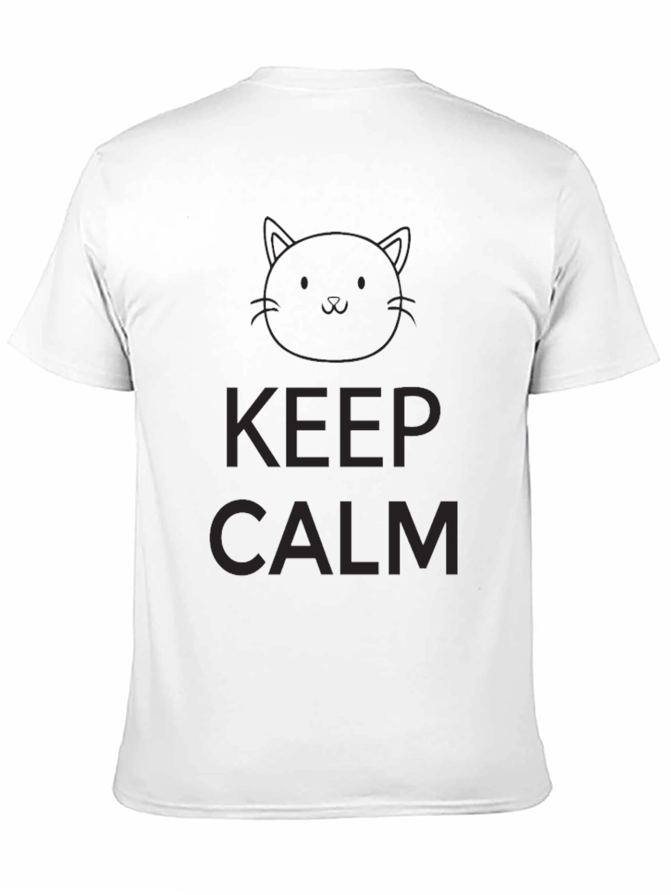 Black Keep Calm Cat Graphic T-Shirt - Black view 11