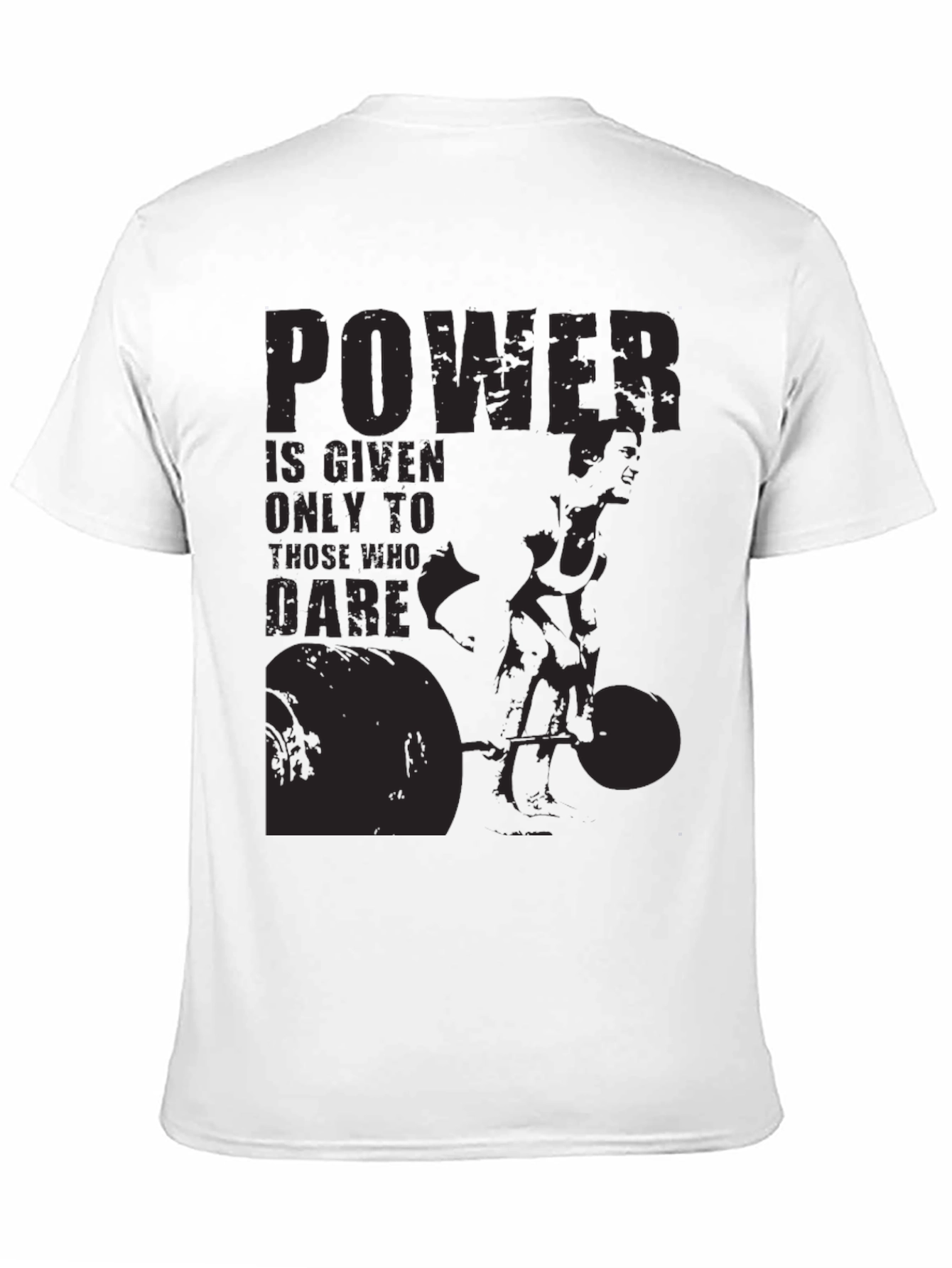 Black Powerlifting Graphic Print T-Shirt view 11
