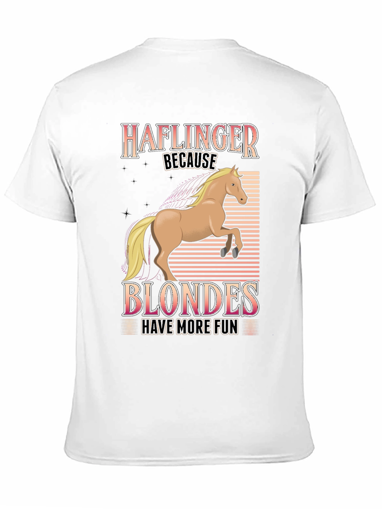 Black Haflinger Blondes Have More Fun T-Shirt view 11