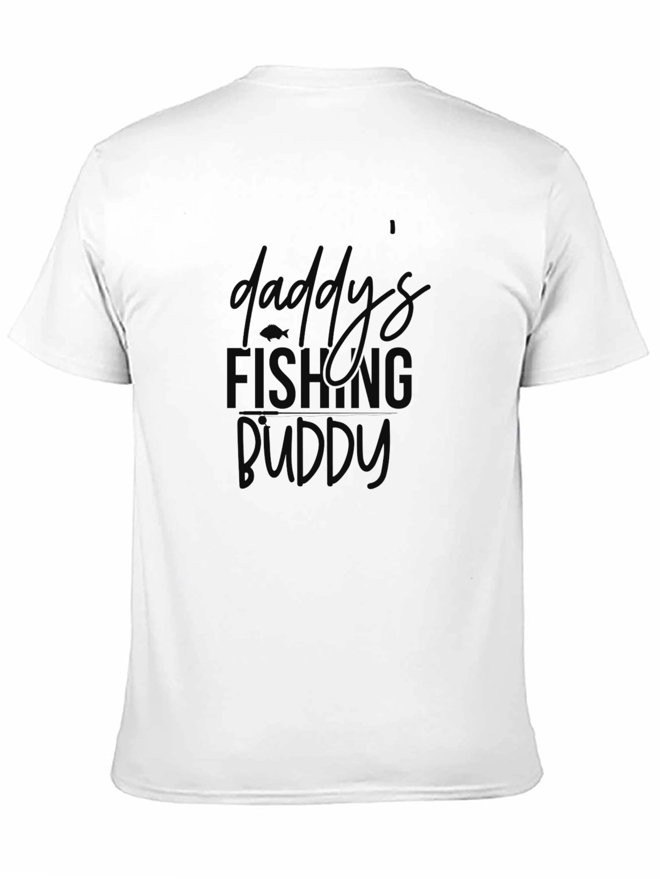 Black Daddy's Fishing Buddy Black T-Shirt view 11