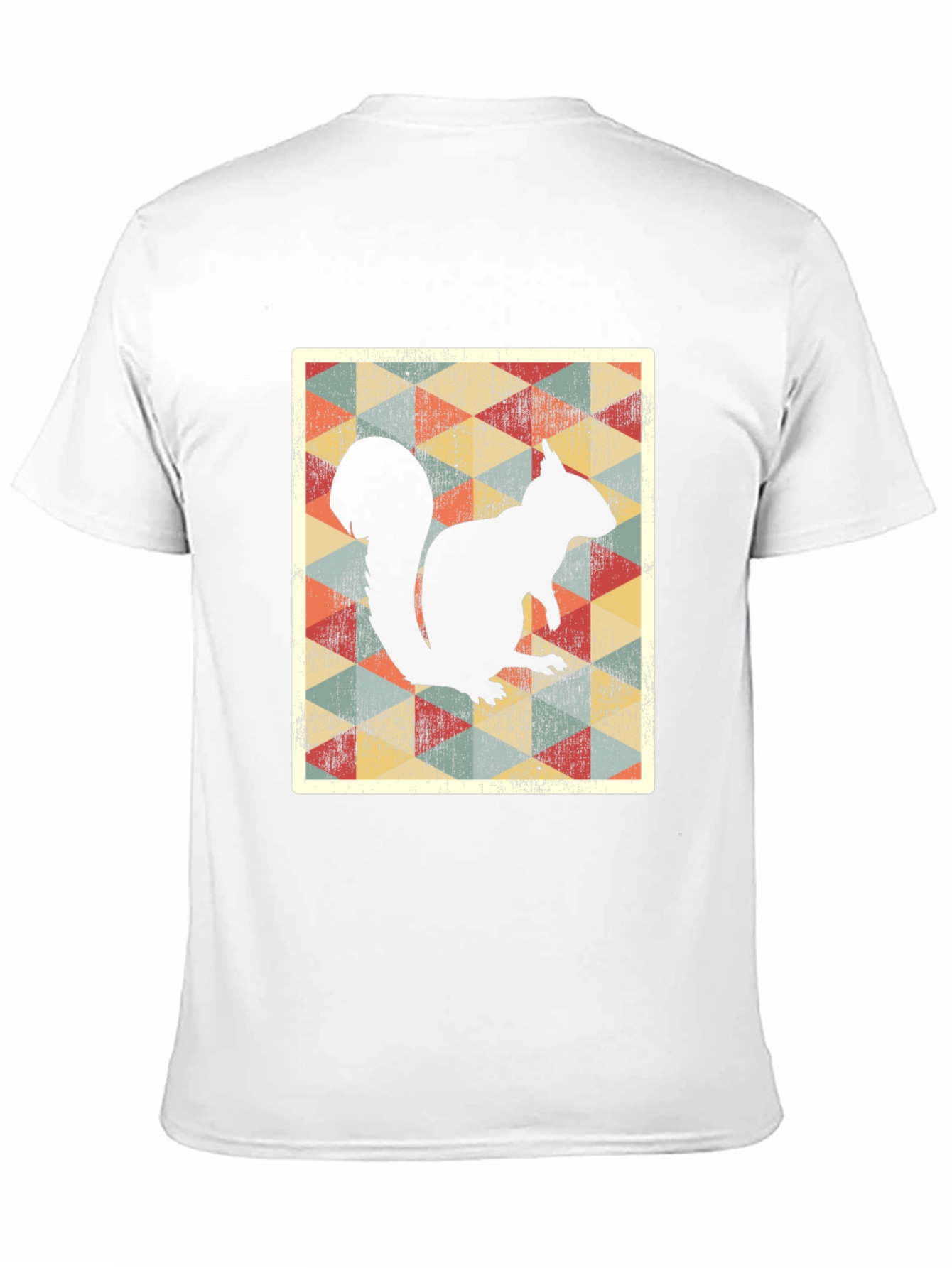 Black Retro Squirrel Graphic Tee - Black Cotton T-Shirt view 11