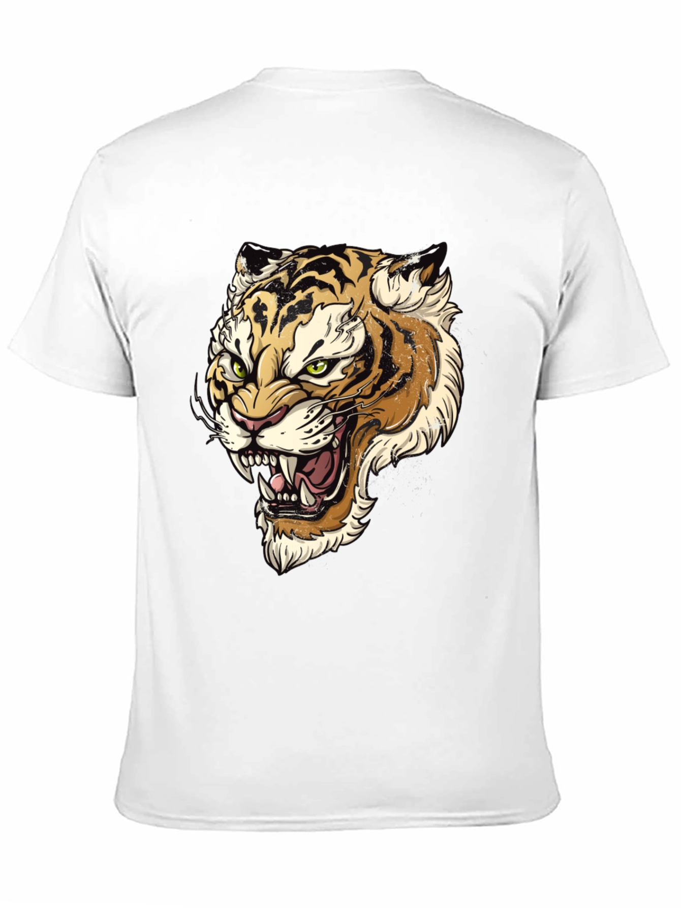 Black Tiger Graphic Print Men's T-Shirt view 11