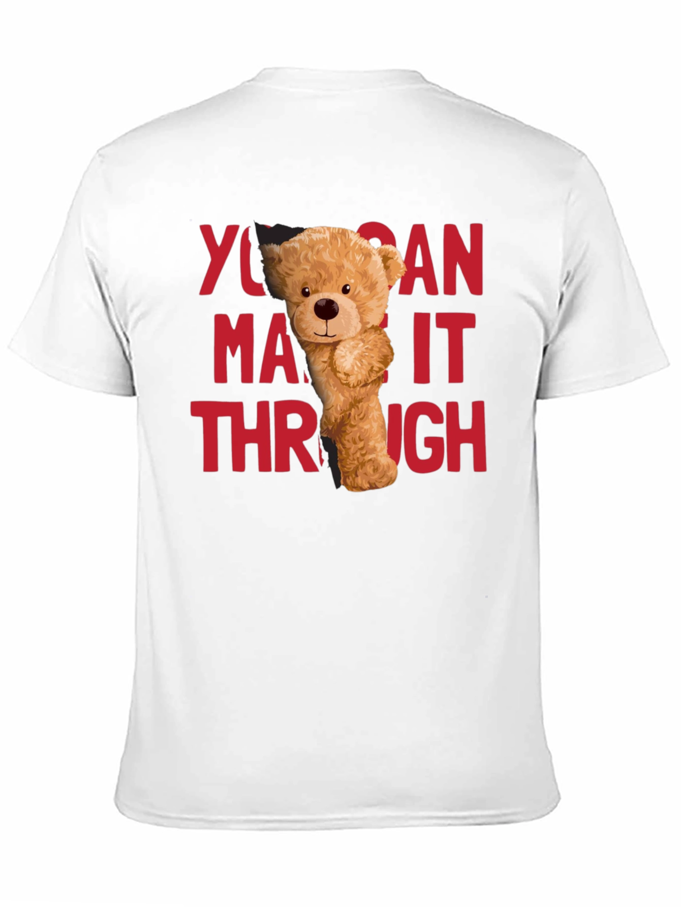 Black You Can Make It Through T-Shirt Bear Graphic view 11