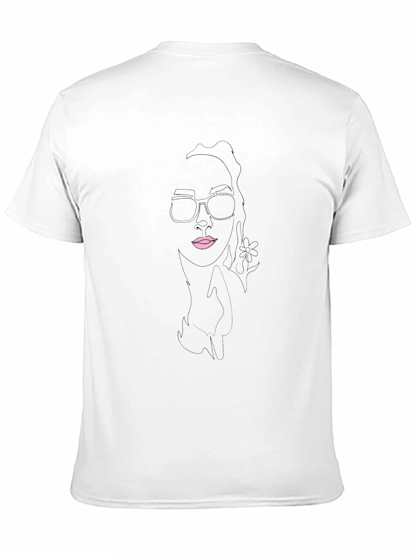 Black Minimalist Line Art Tee view 11