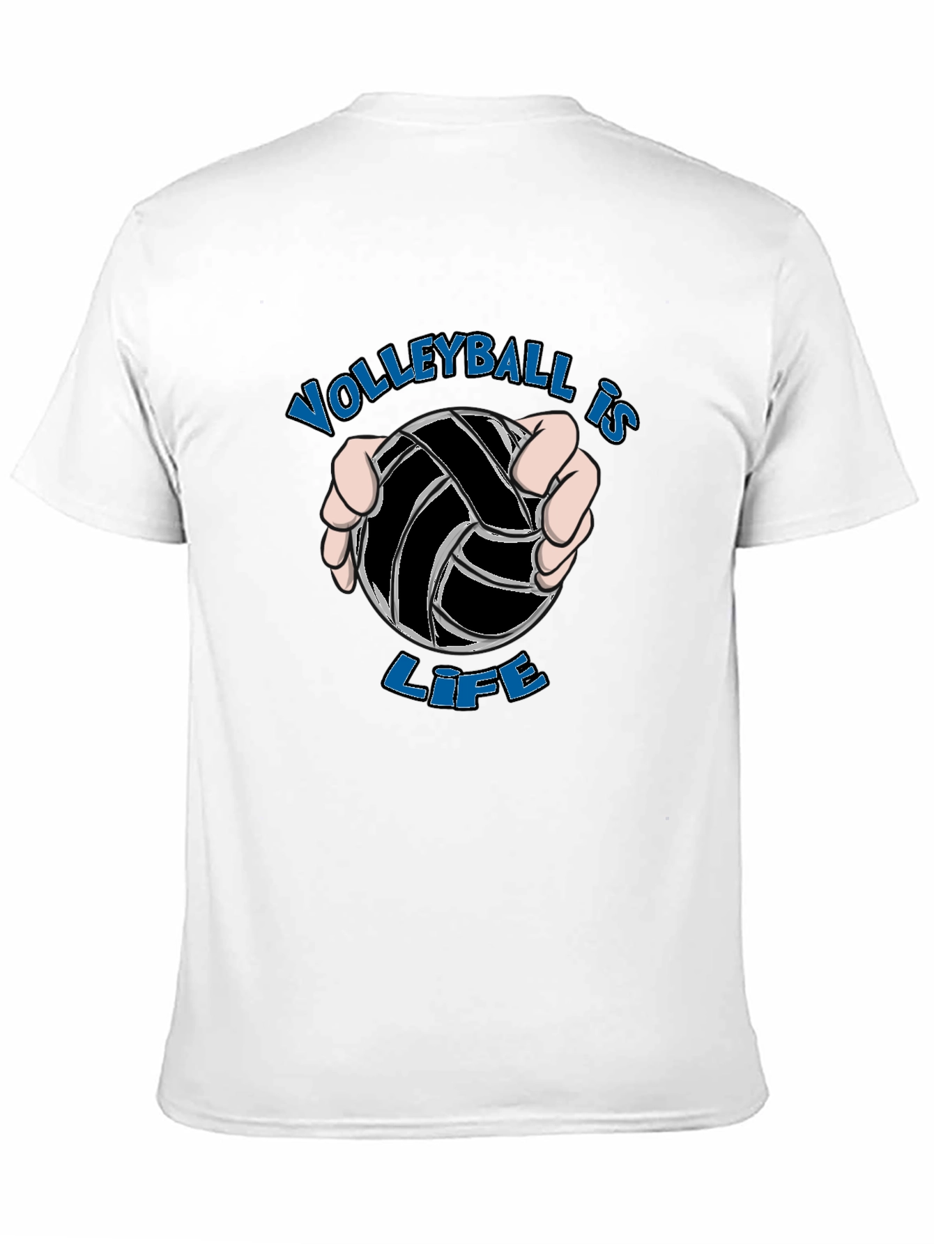 Black Volleyball is Life Graphic Tee view 11