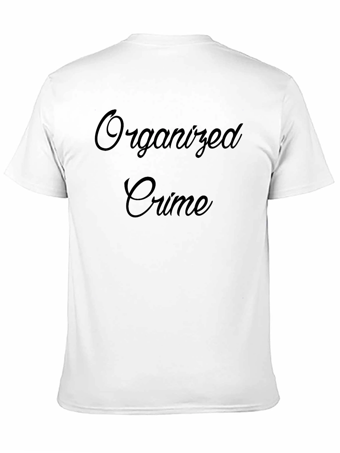 Black Organized Crime T-Shirt - Black Crew Neck Tee view 11