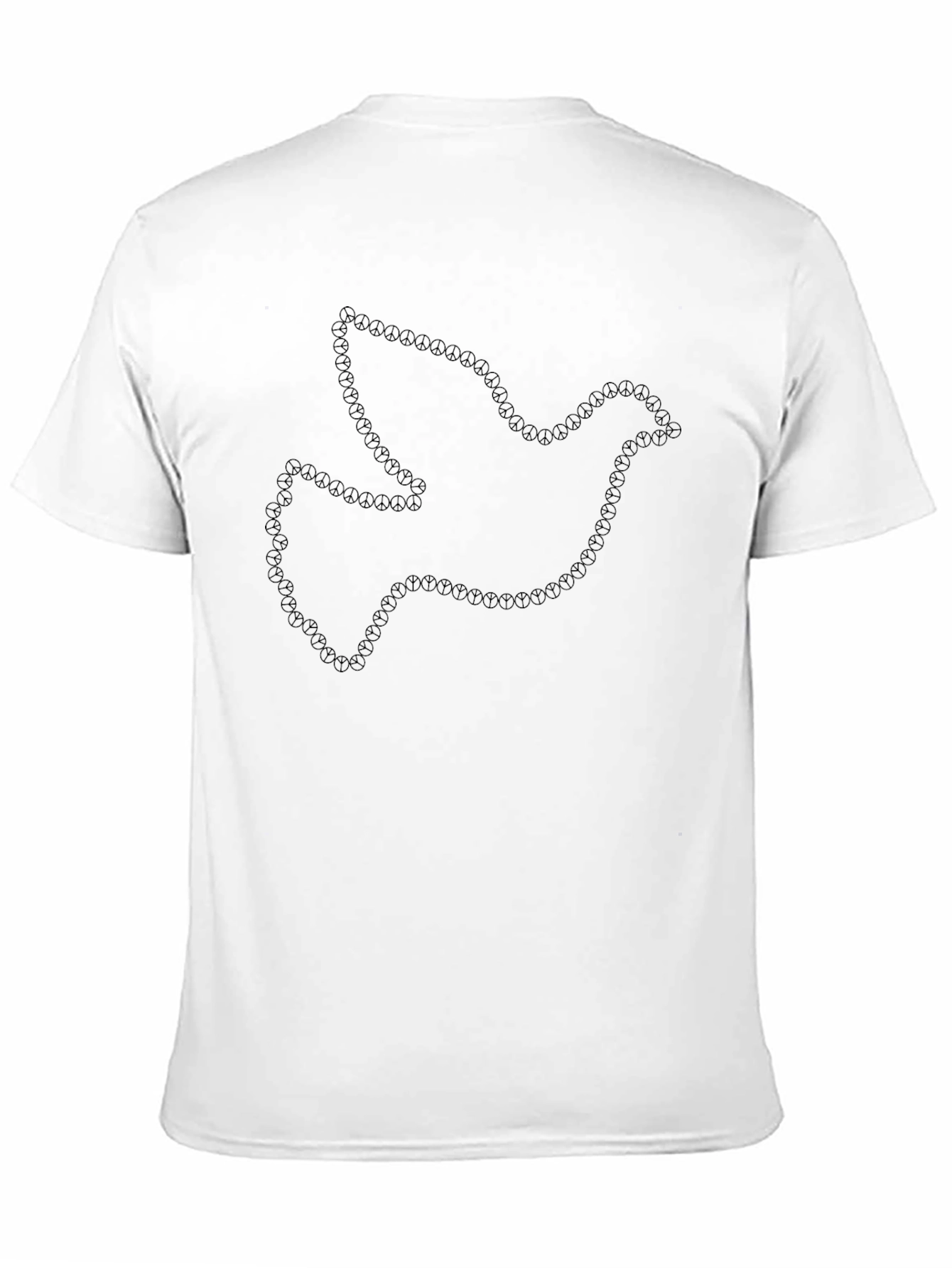 Black Peace Dove Graphic Tee - Black Crew Neck T-Shirt view 11