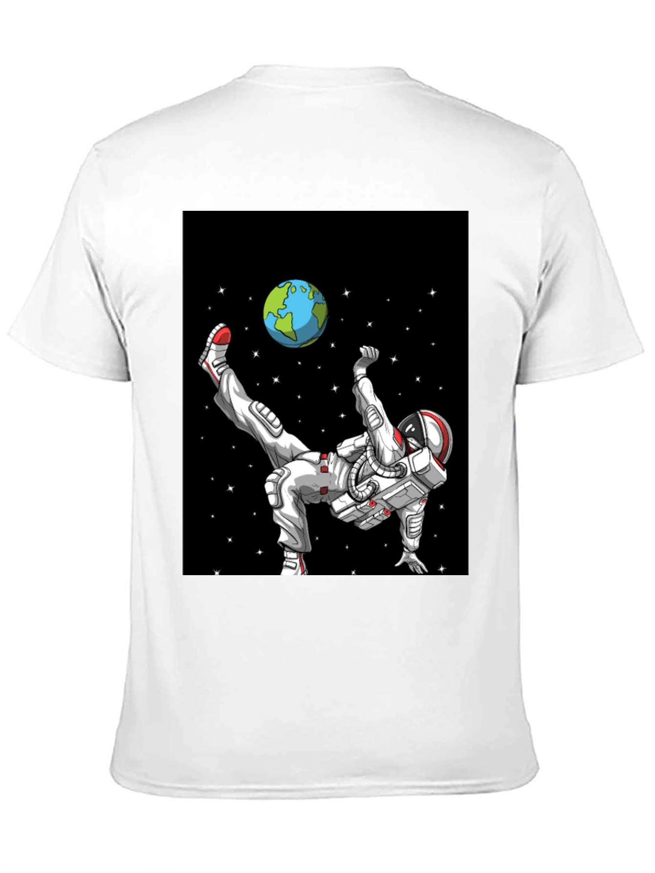 Black Astronaut Soccer T-Shirt - Space Kick! view 11