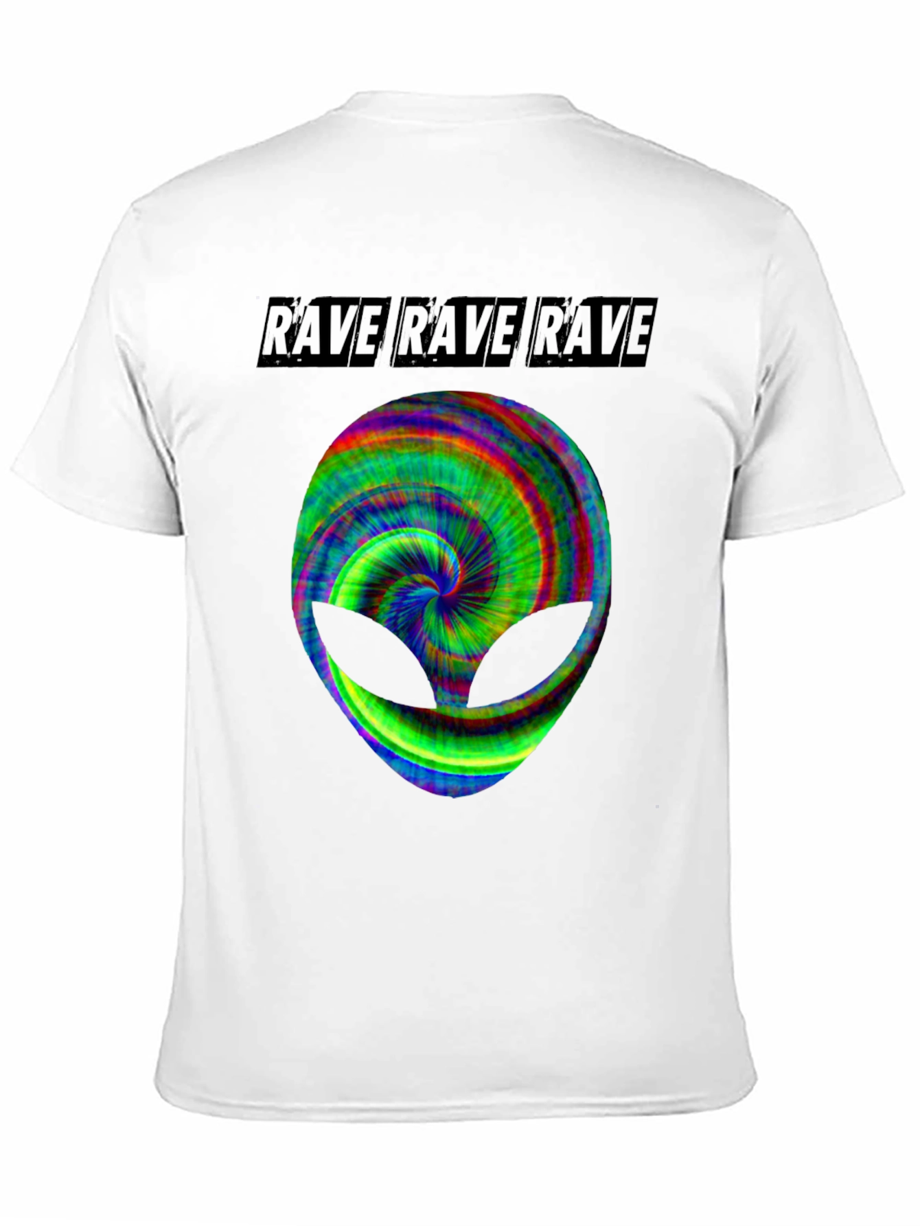 Black Rave Alien Graphic Tee - Black Cotton T-Shirt view 11