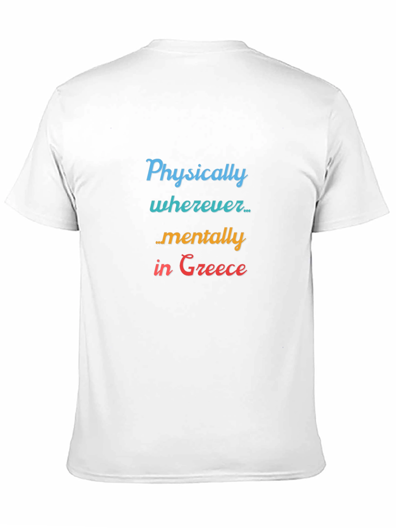 Black Physically Wherever Greece Graphic Tee view 11