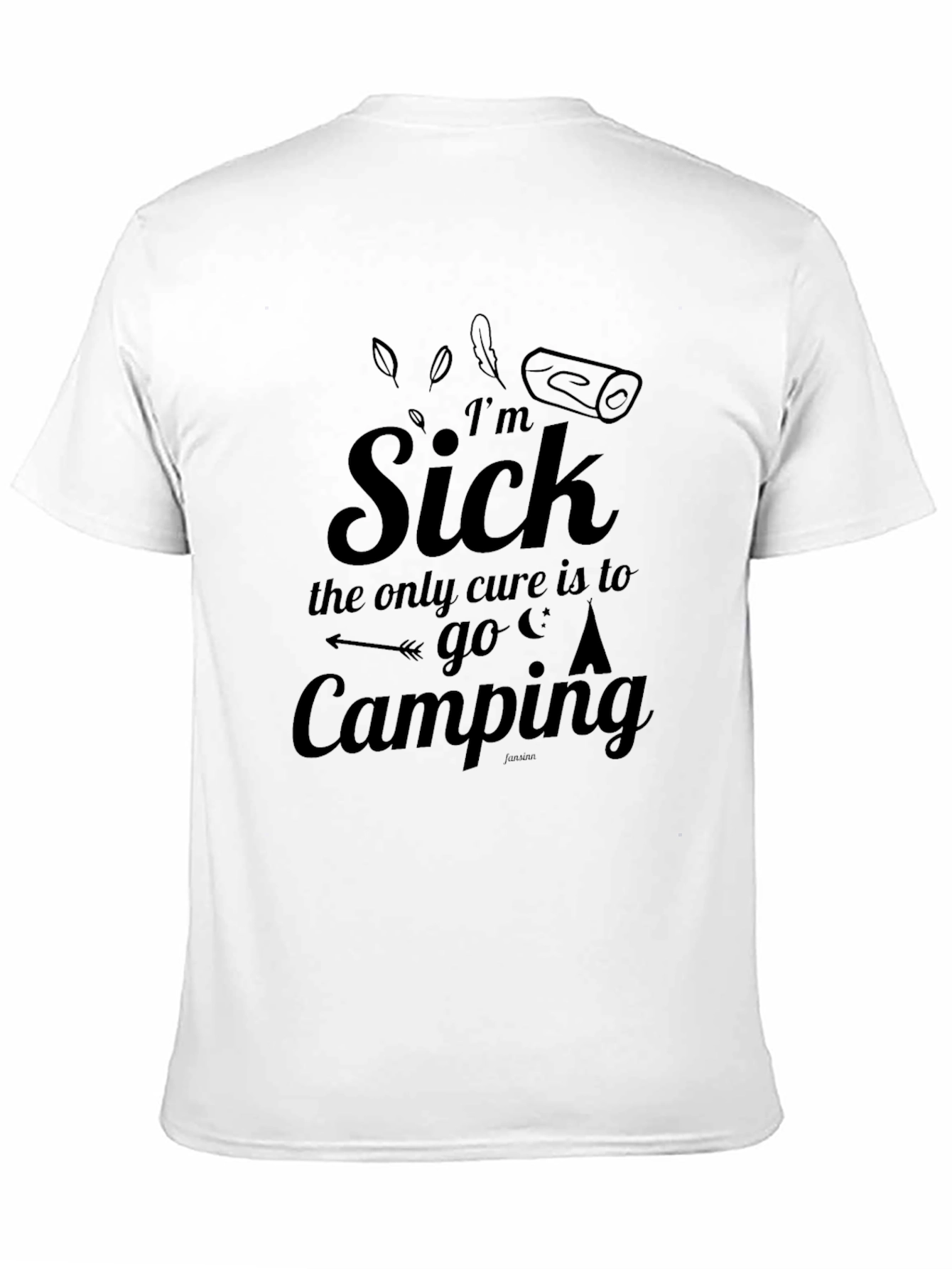Black Camping Cure Tee: I'm Sick, Let's Camp! view 11