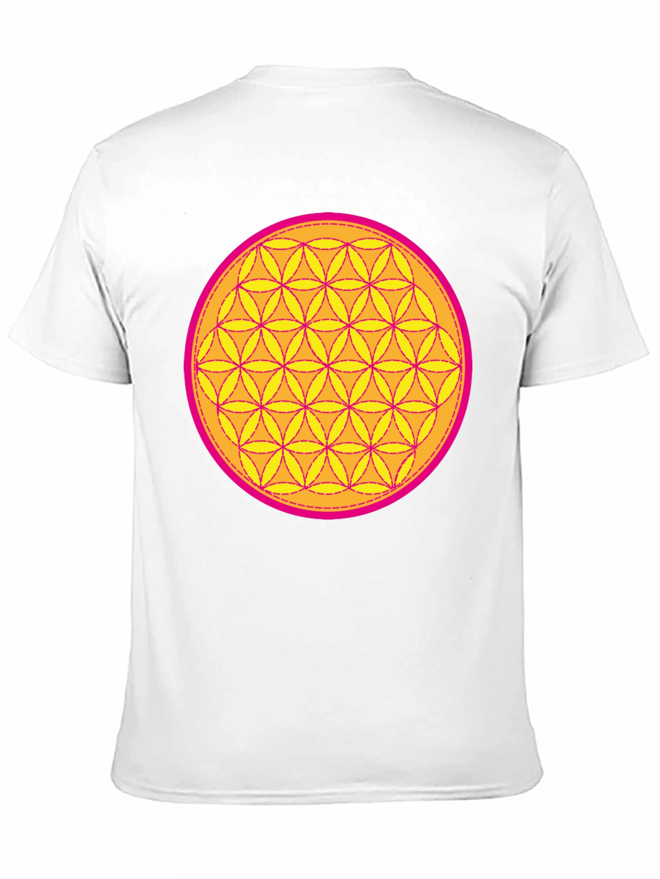 Black Sacred Geometry Flower of Life T-Shirt view 11