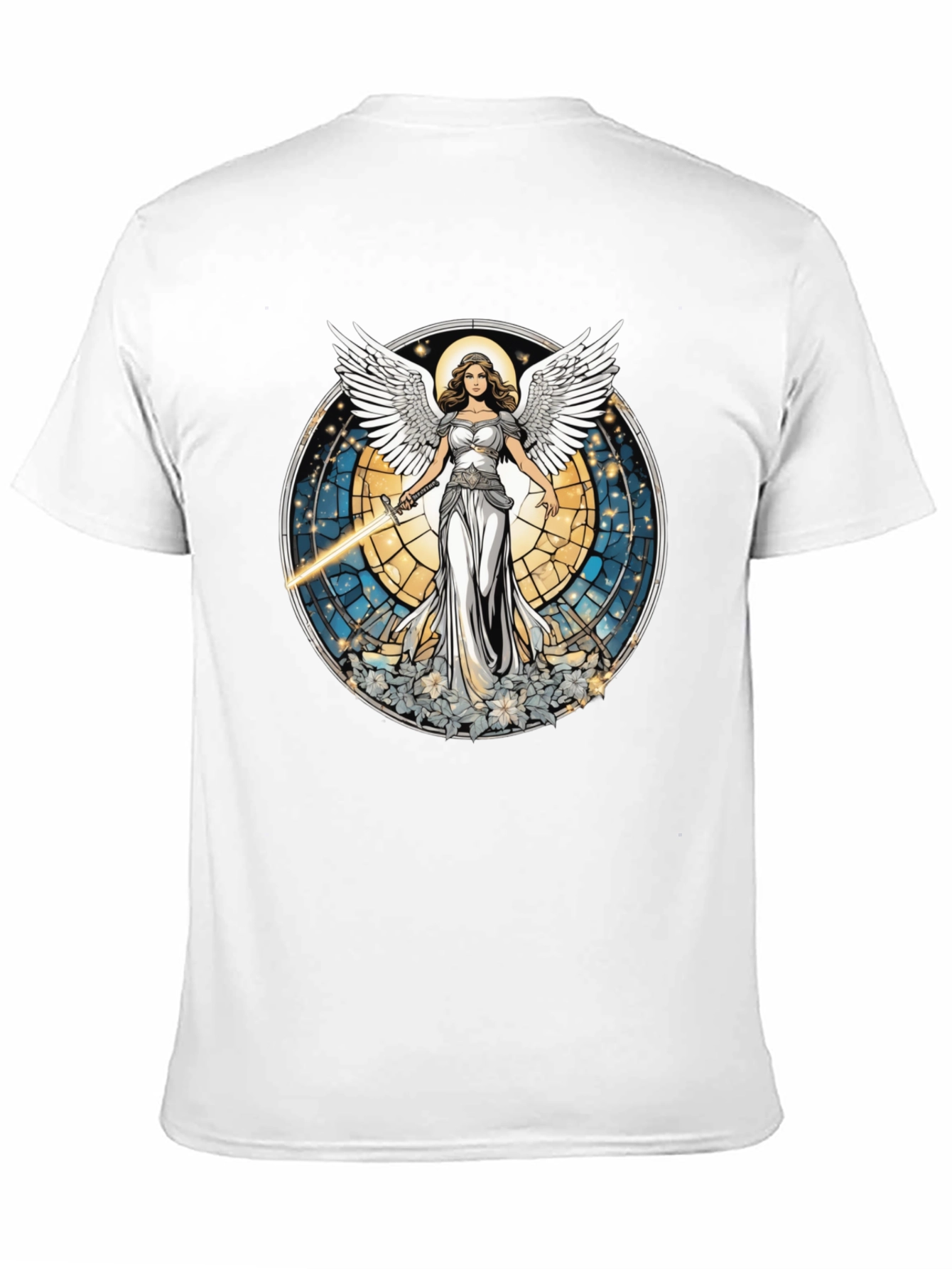 Black Angel Wings Graphic T-Shirt - Unique Design view 11