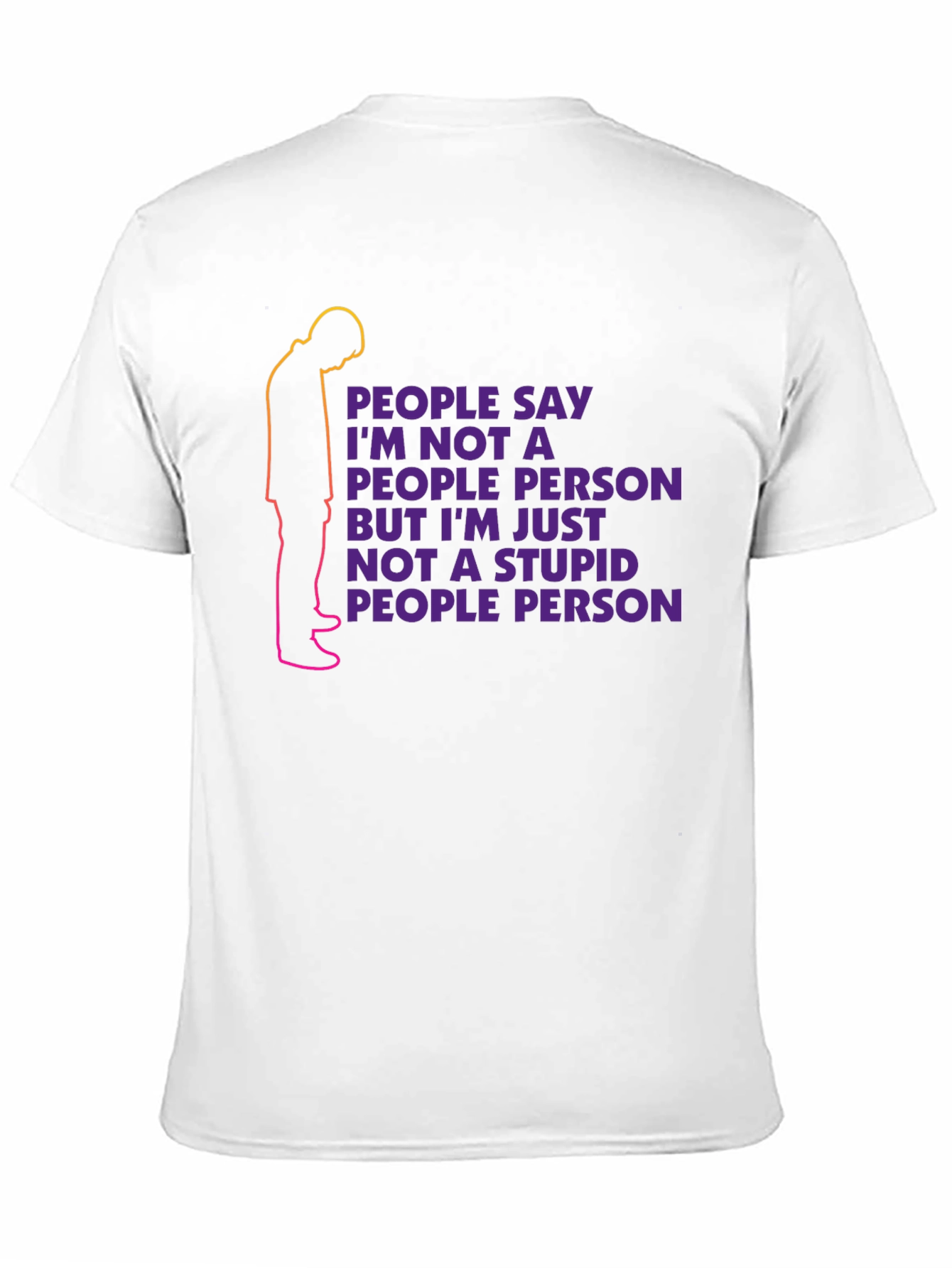 Black Introvert T-Shirt - People Person Quote view 11