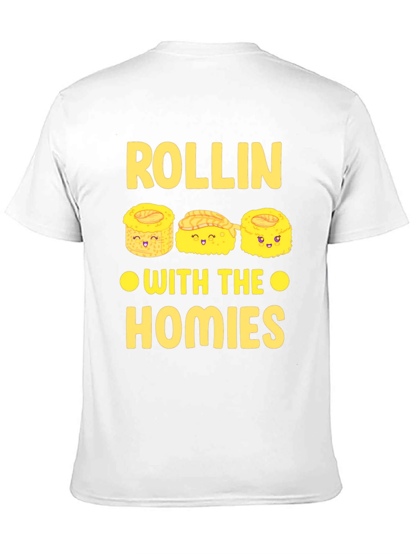 Black Rollin' With The Homies Sushi Graphic T-Shirt view 11