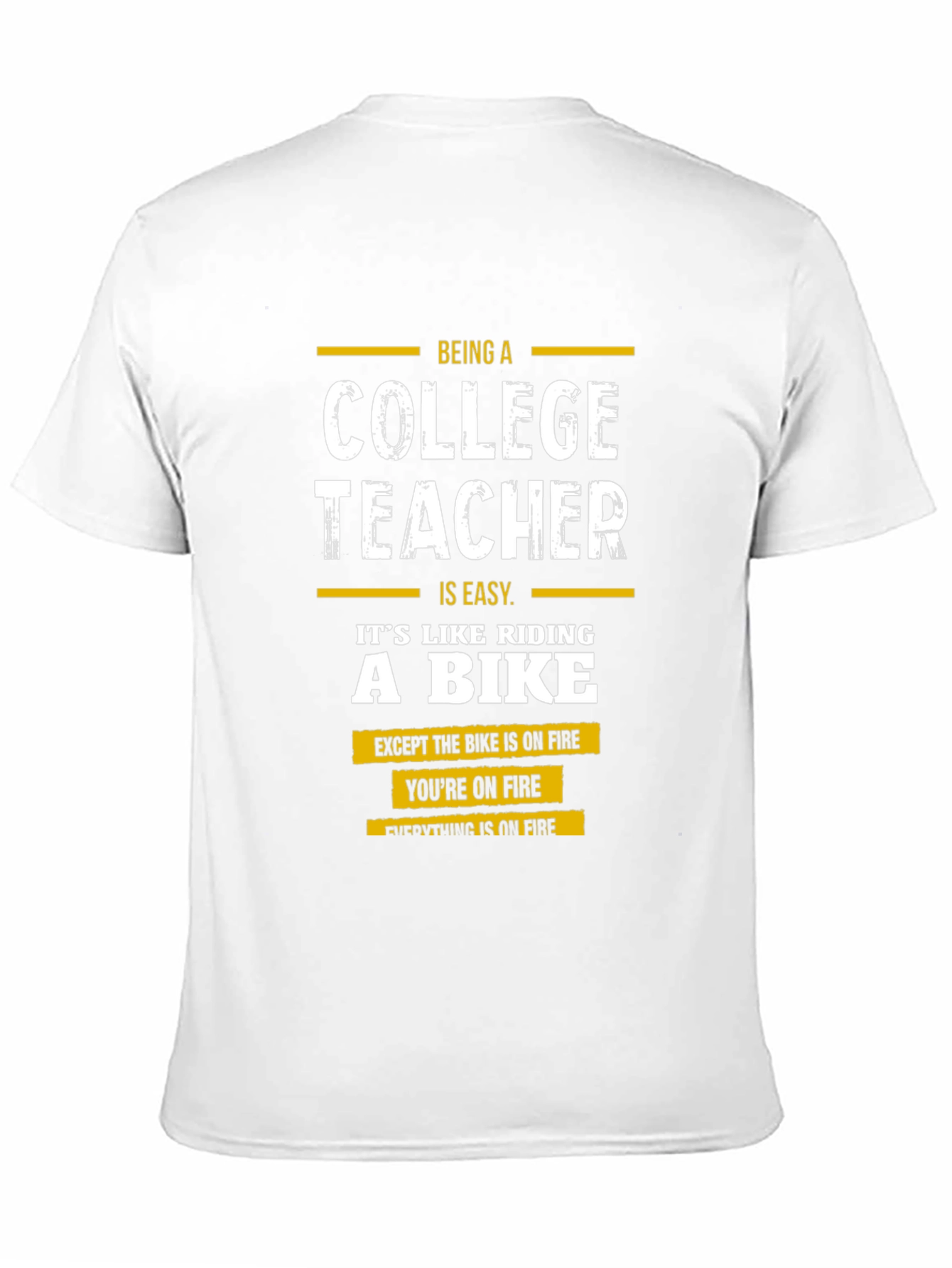 Black College Teacher On Fire Graphic T-Shirt view 11