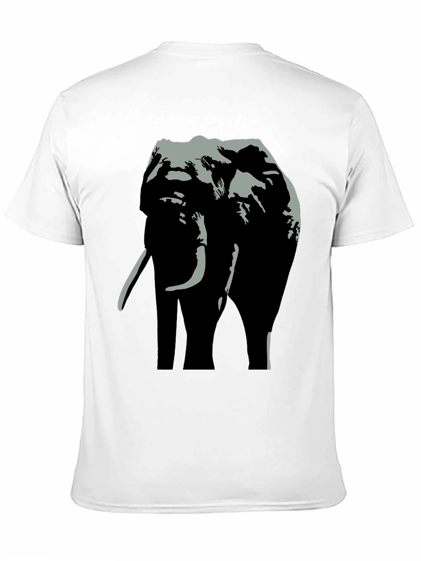 Black Elephant Graphic Print Black T-Shirt view 11