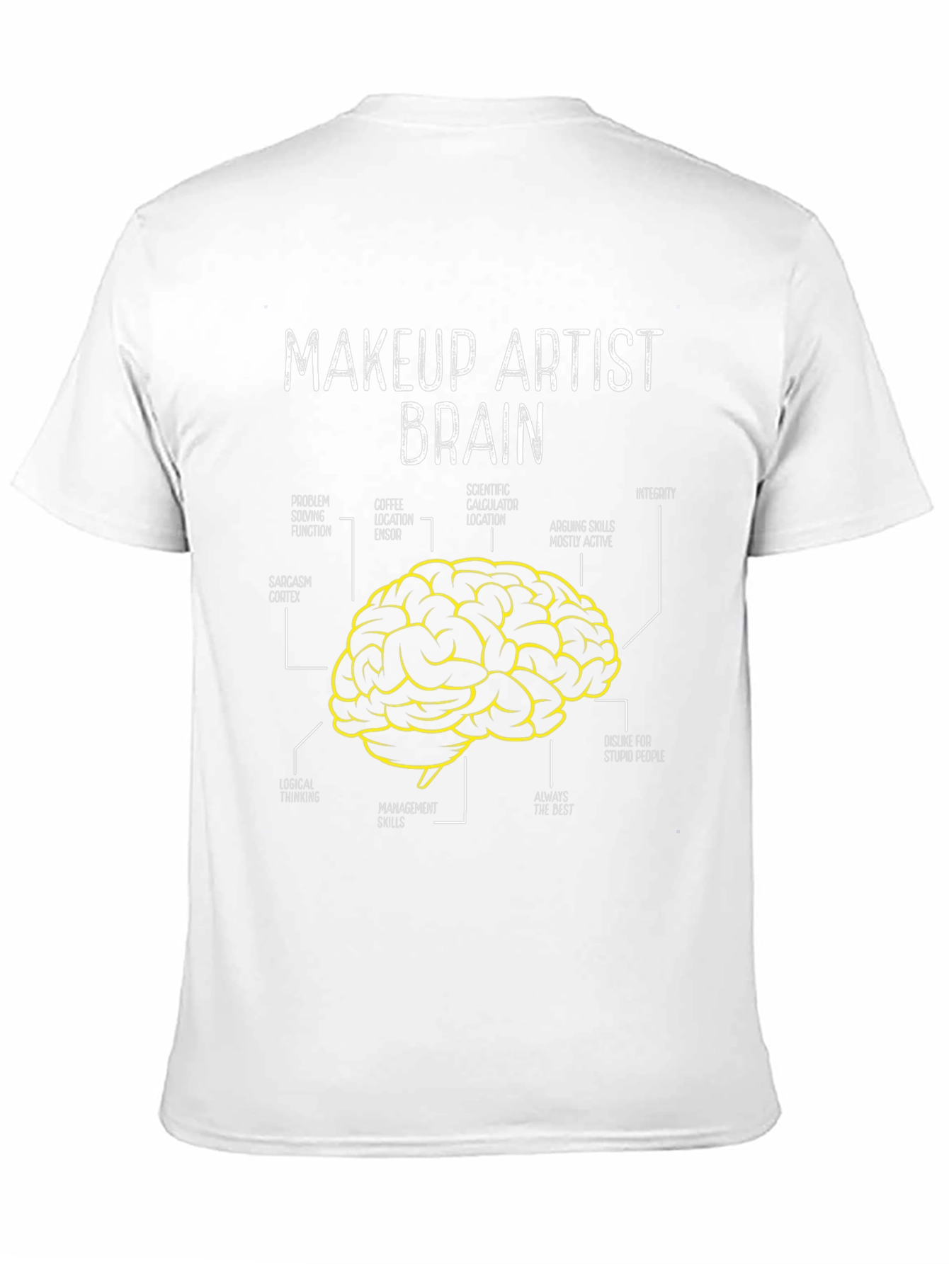 Black Makeup Artist Brain T-Shirt Funny Gift view 11