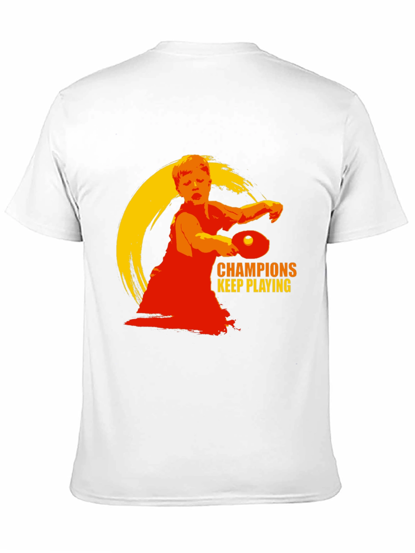 Black Champions Keep Playing T-Shirt - Table Tennis Design view 11