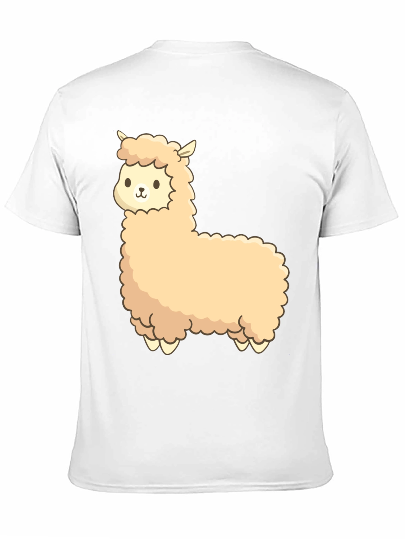 Black Cute Alpaca Graphic Black T-Shirt view 11