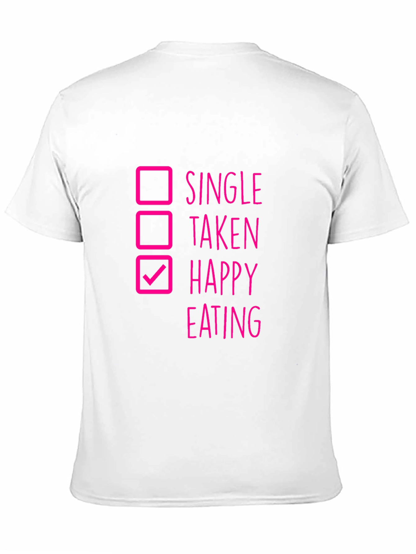 Black Happy Eating T-Shirt Funny Checkbox Tee view 11